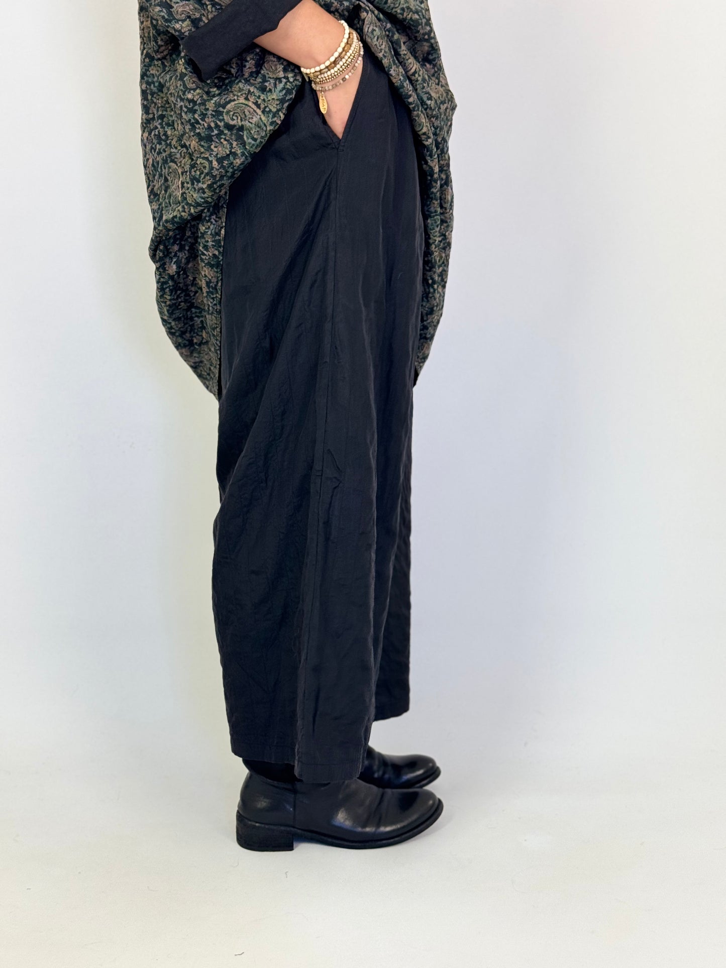 Maison de Soil 584 Silk Trousers Black