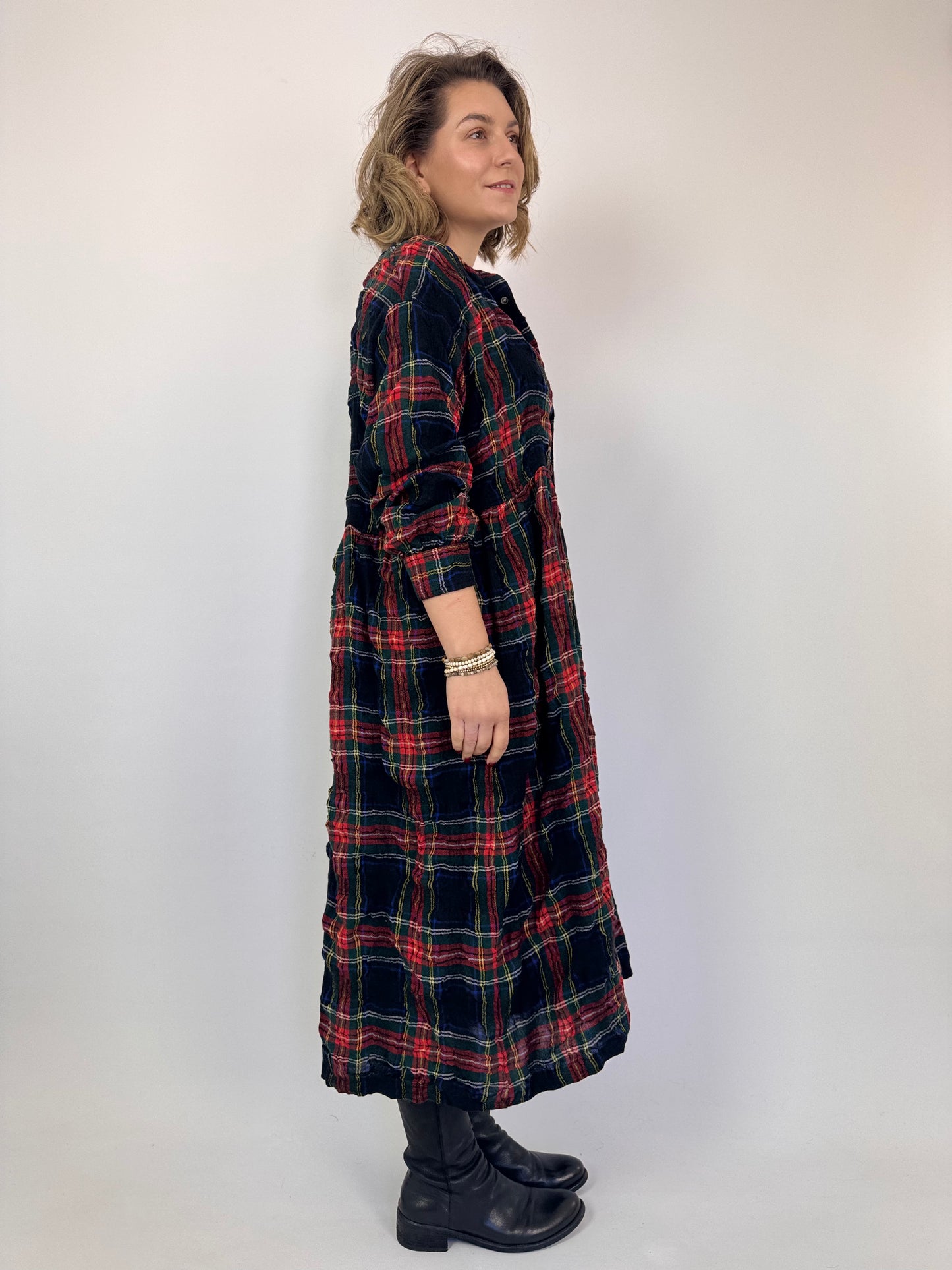 Ichi Antiquities 326 Dress Tartan Black