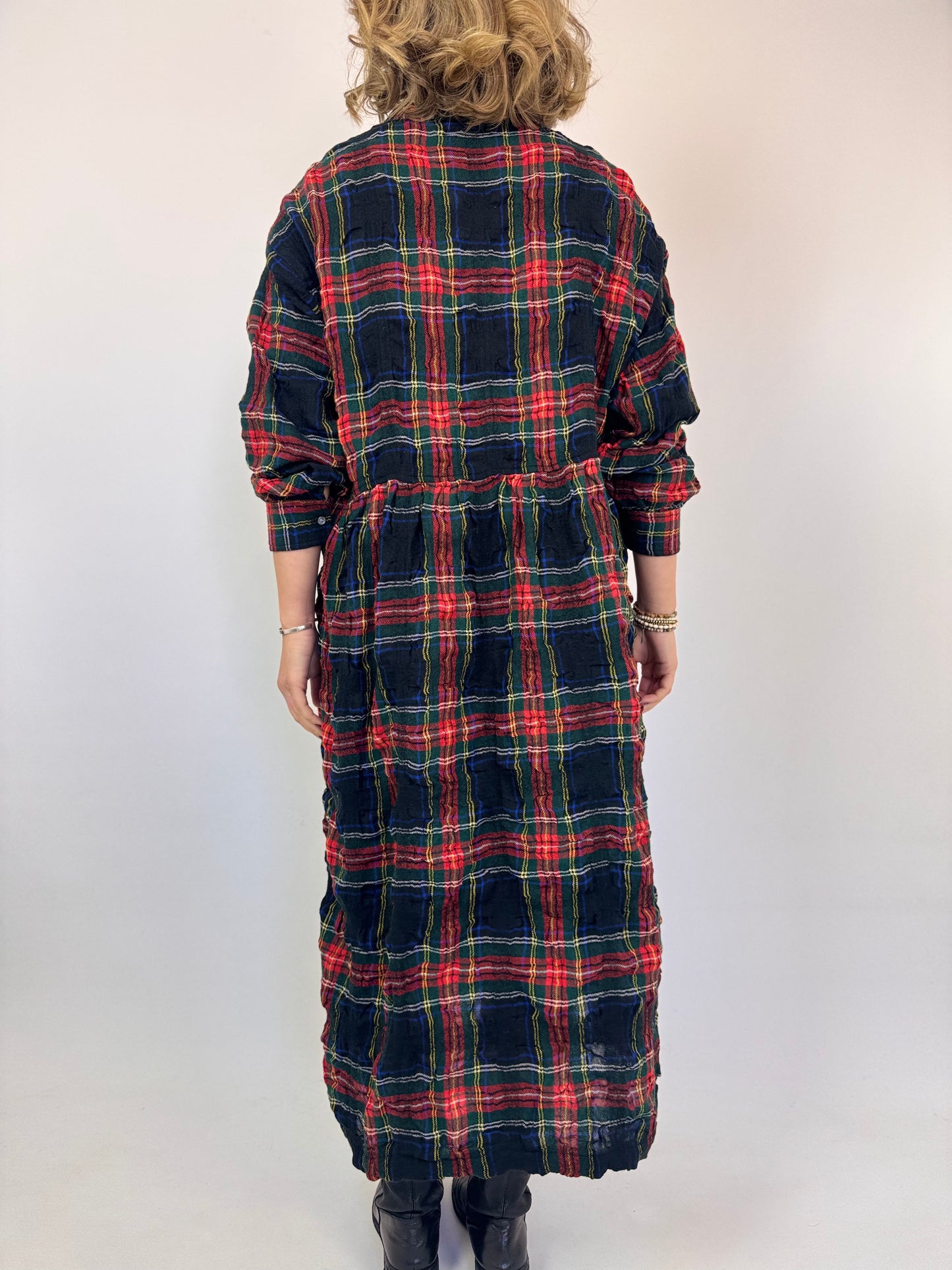 Ichi Antiquities 326 Dress Tartan Black