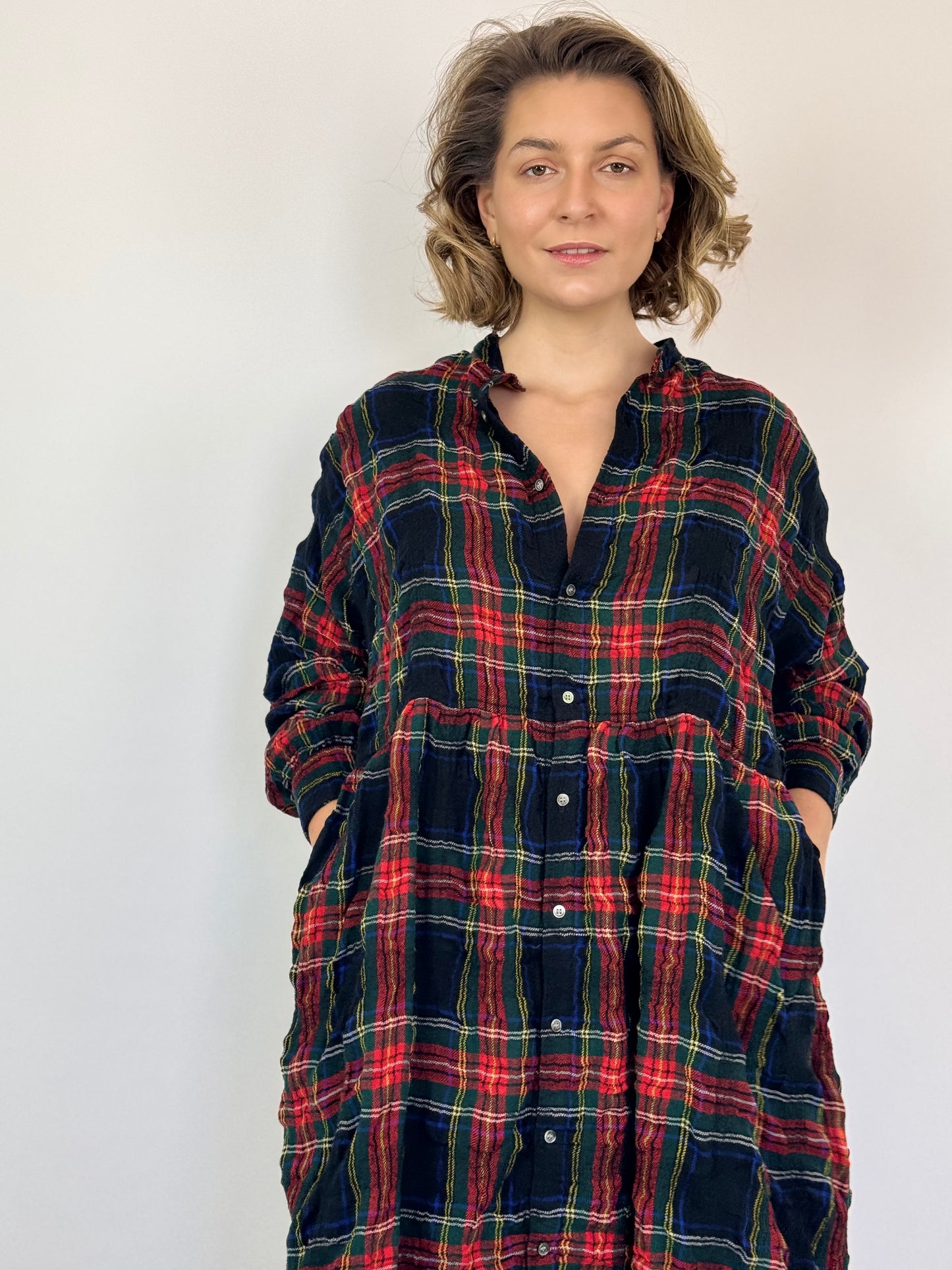Ichi Antiquities 326 Dress Tartan Black
