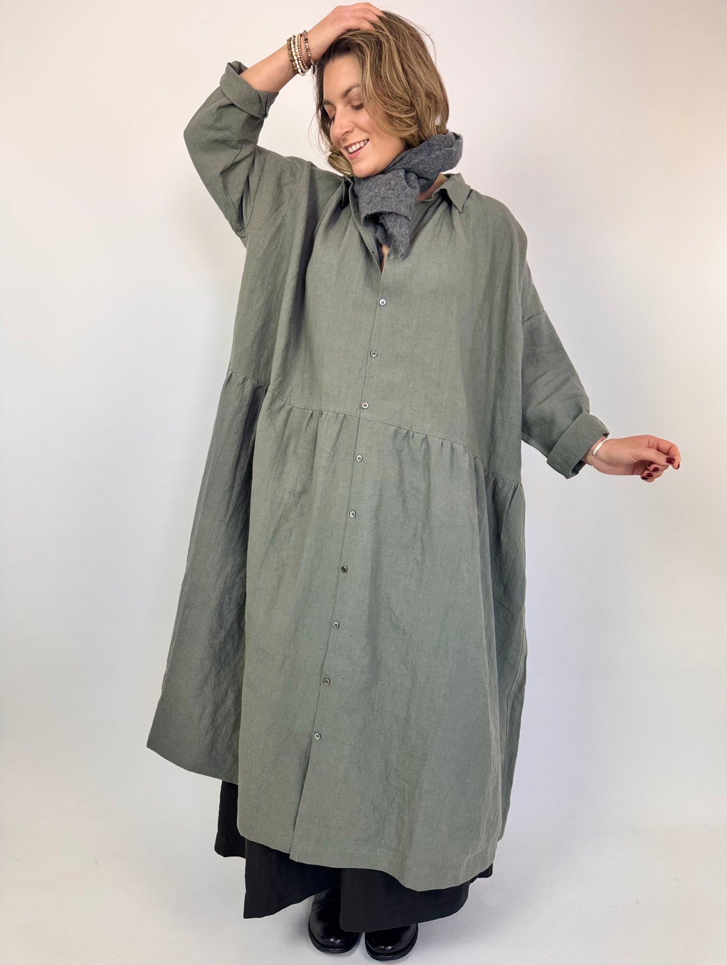 Ichi Antiquities 302 Dress Khaki