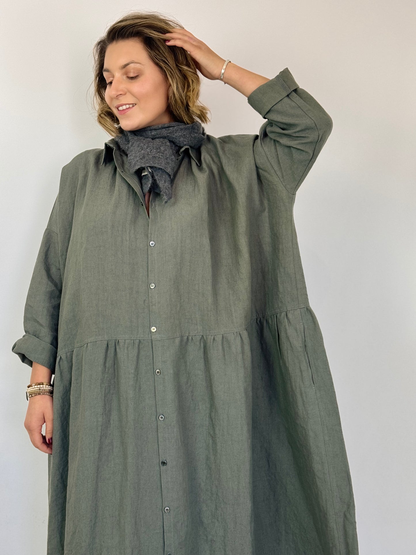 Ichi Antiquities 302 Dress Khaki