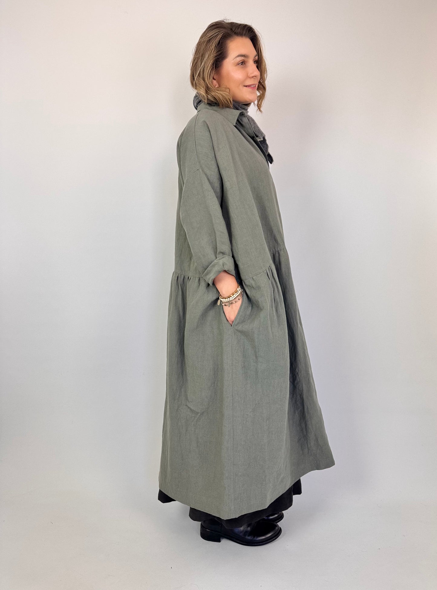 Ichi Antiquities 302 Dress Khaki