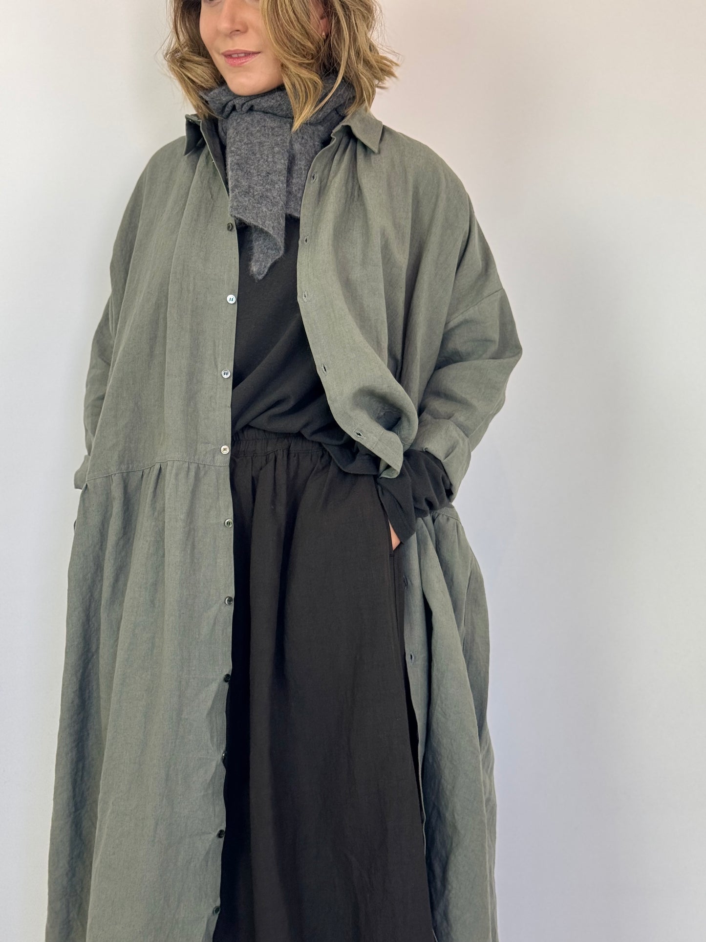 Ichi Antiquities 302 Dress Khaki