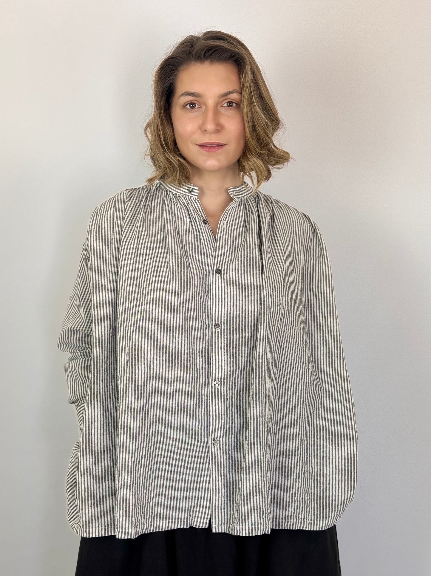 Ichi Antiquities 304 Shirt White Stripe
