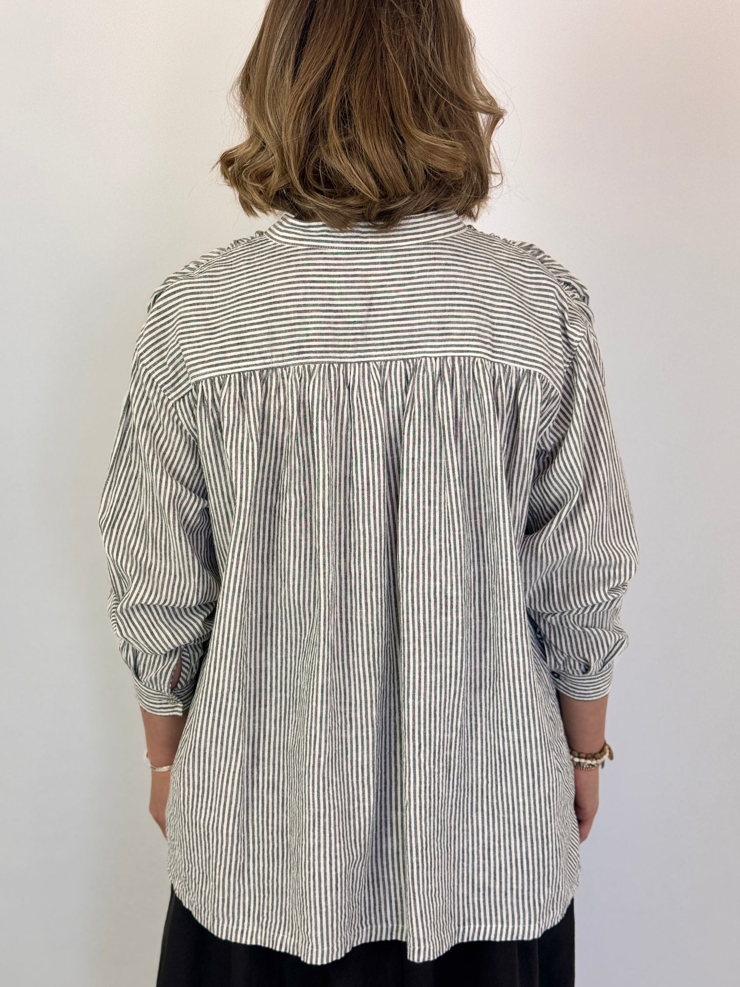 Ichi Antiquities 304 Shirt White Stripe