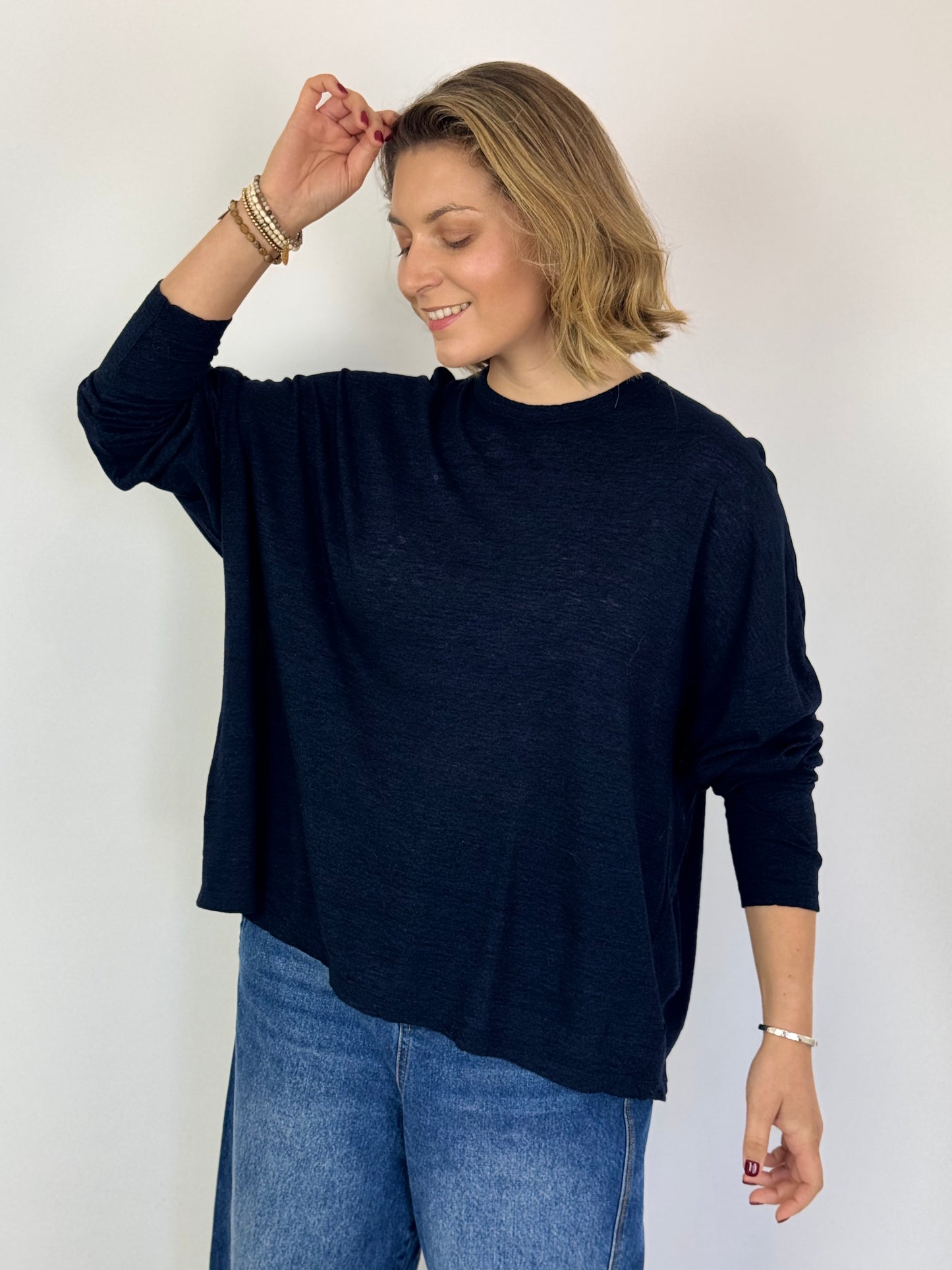 Ichi Antiquities 346 Jumper Navy