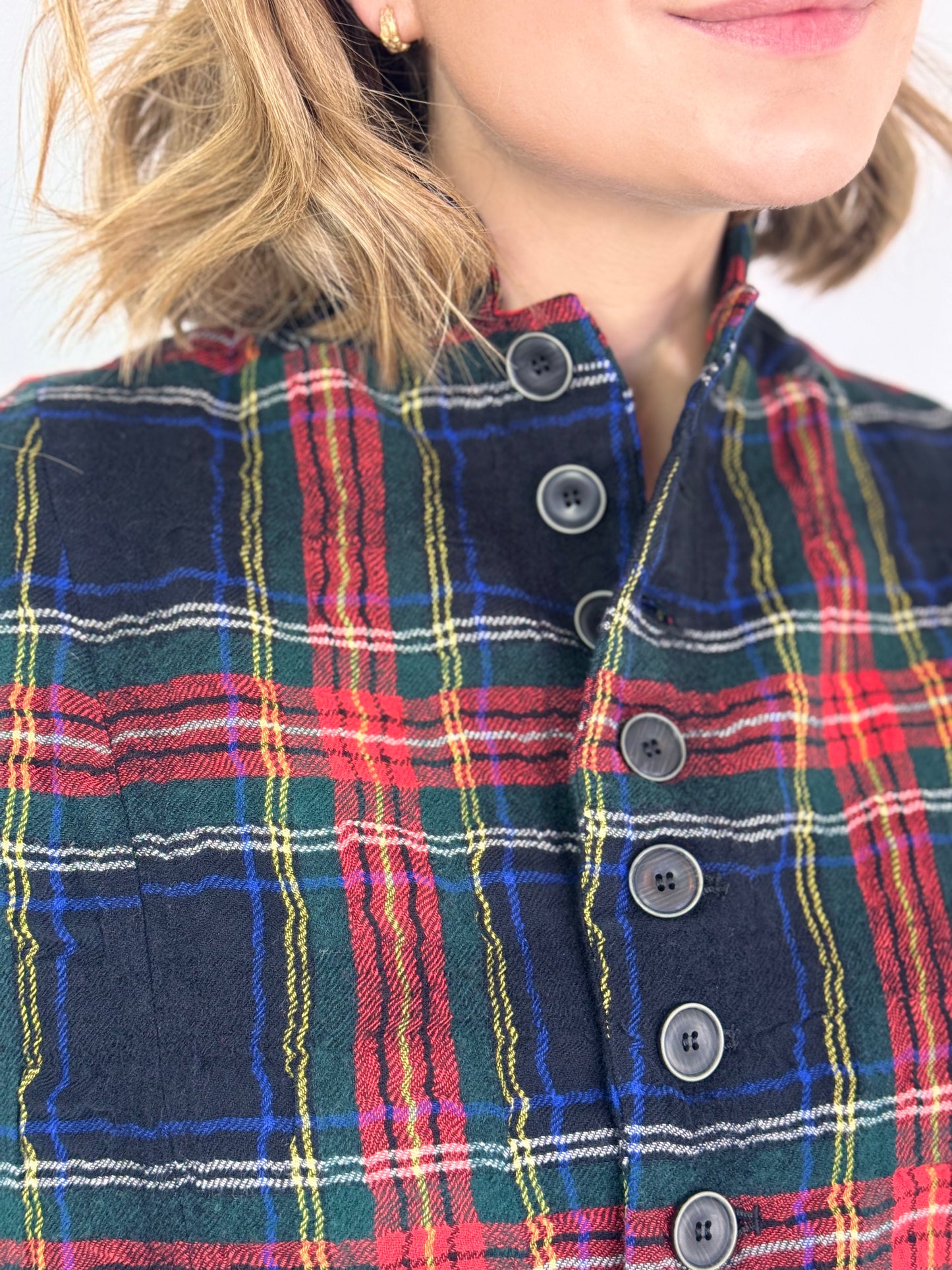 Ichi Antiquities 324 Jacket Tartan Black - PRE-ORDER