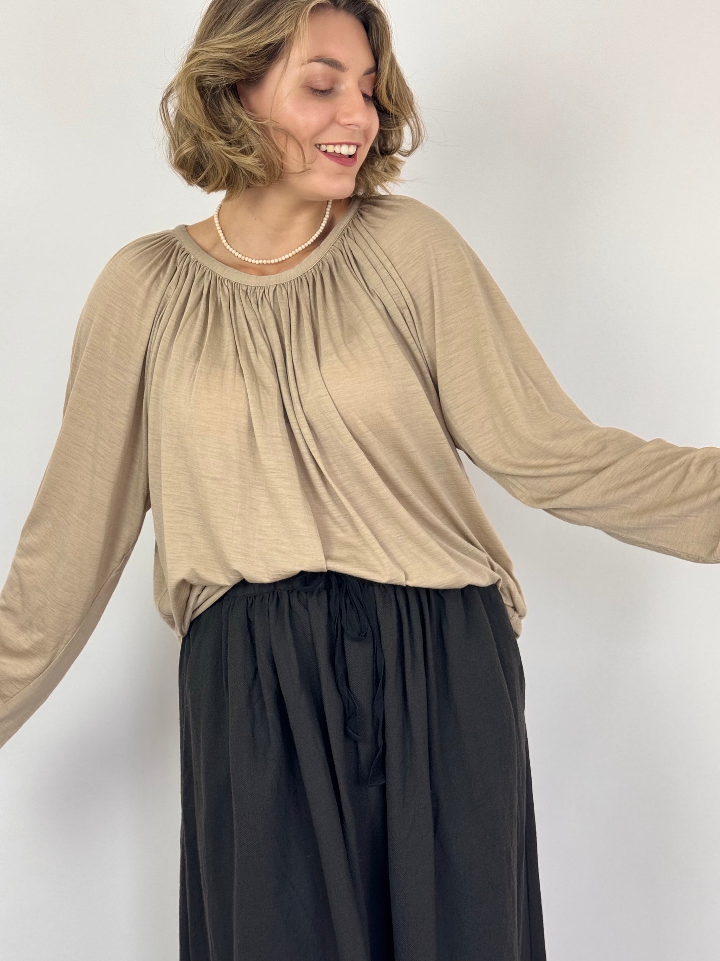 Elsa Esturgie Oranda Blouse Beige