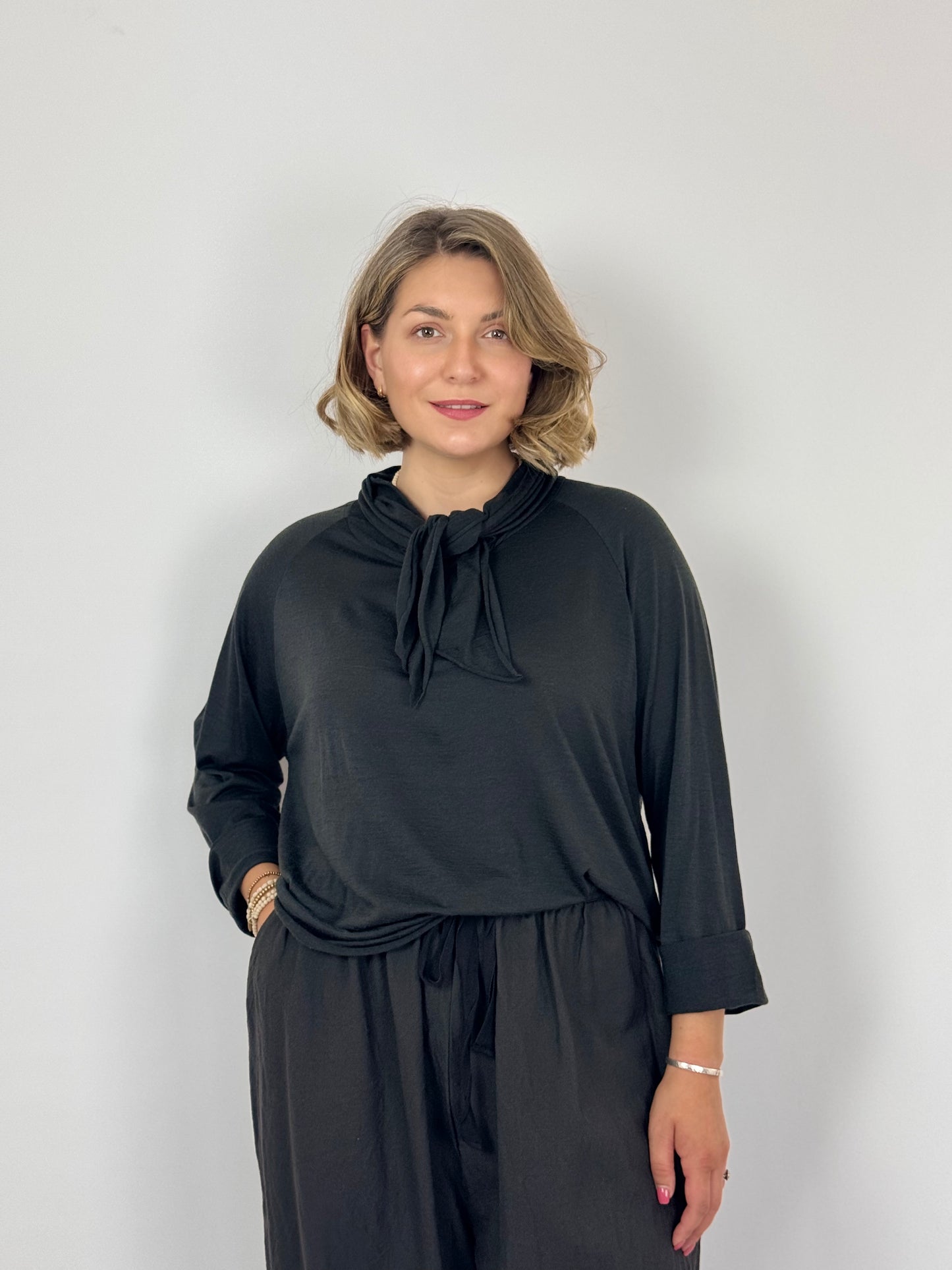 Elsa Esturgie Ombelle Blouse Carbon