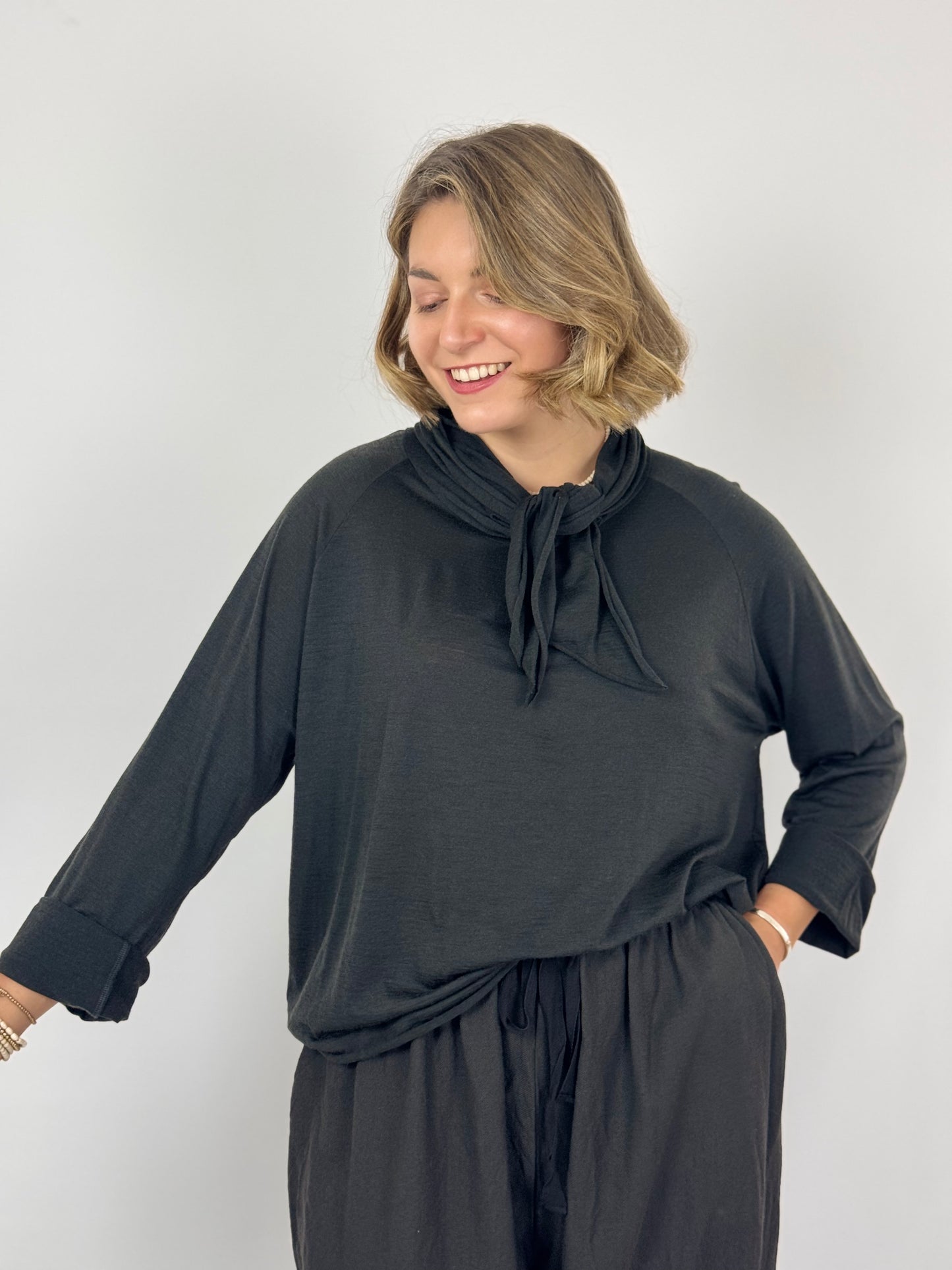 Elsa Esturgie Ombelle Blouse Carbon