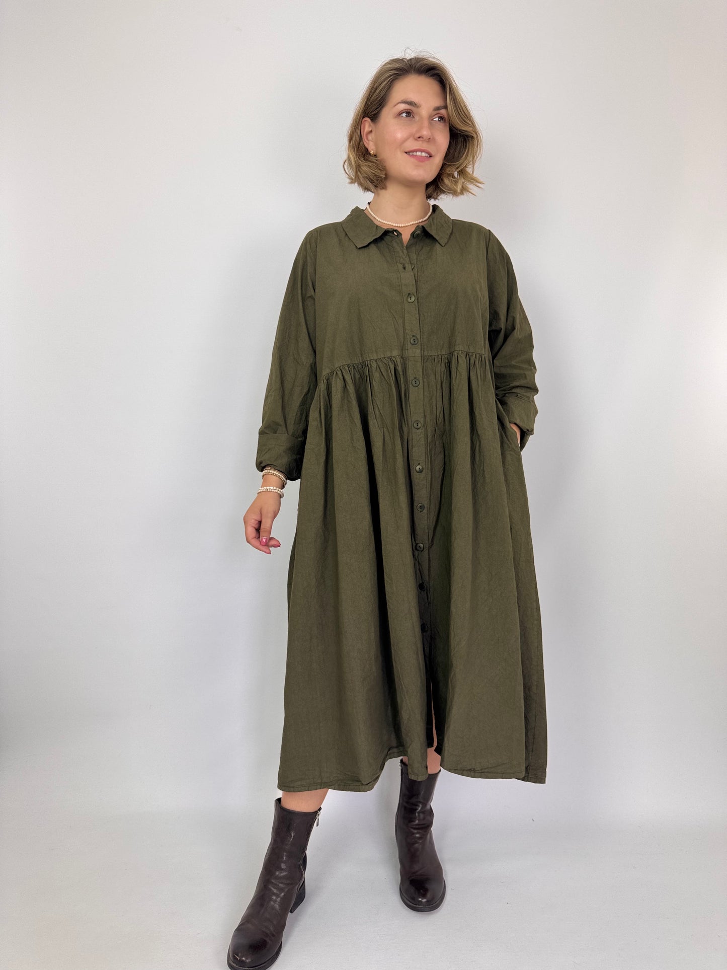 Privatsachen Brüllook Coat Dress Lorbeer
