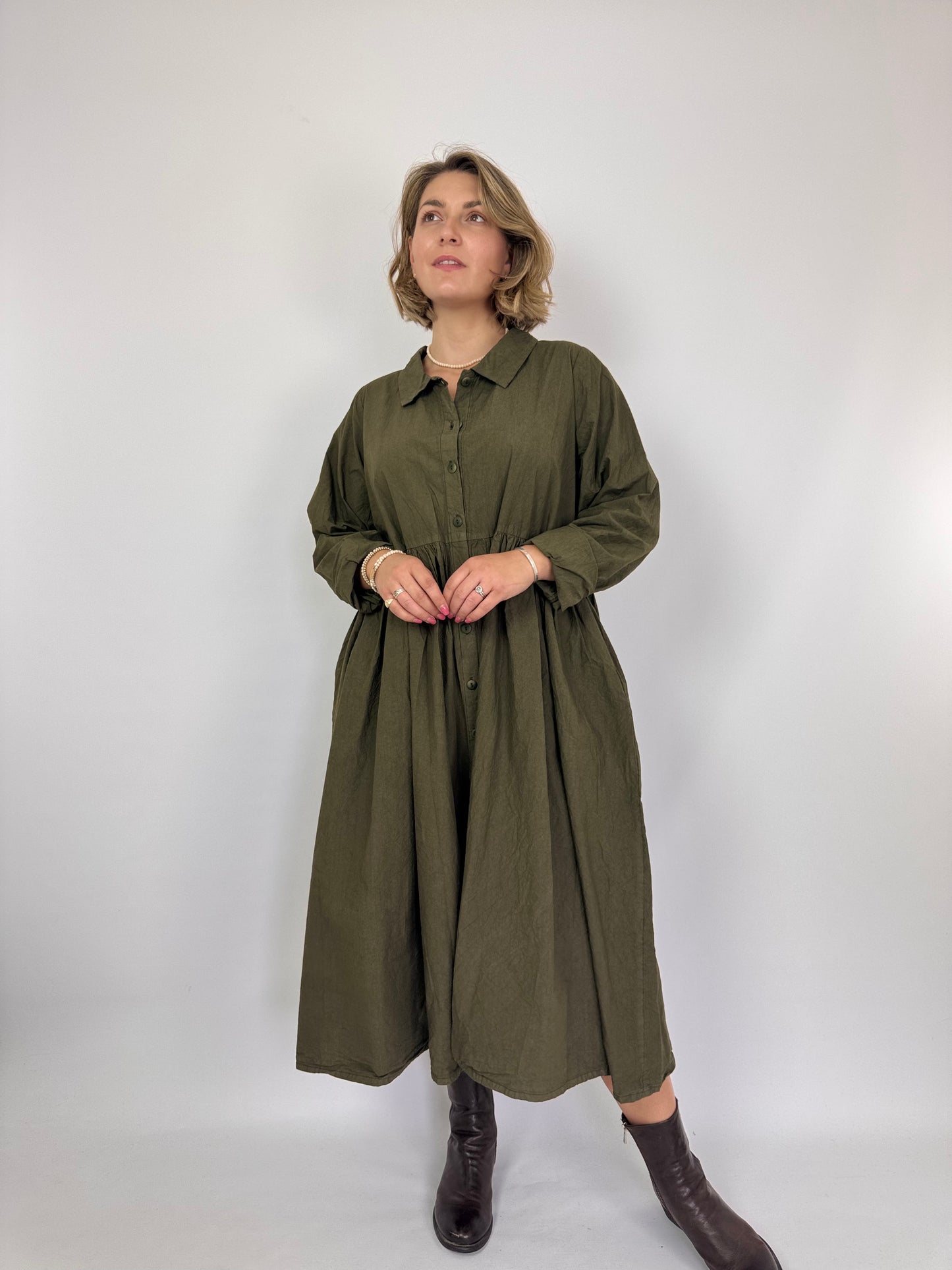 Privatsachen Brüllook Coat Dress Lorbeer