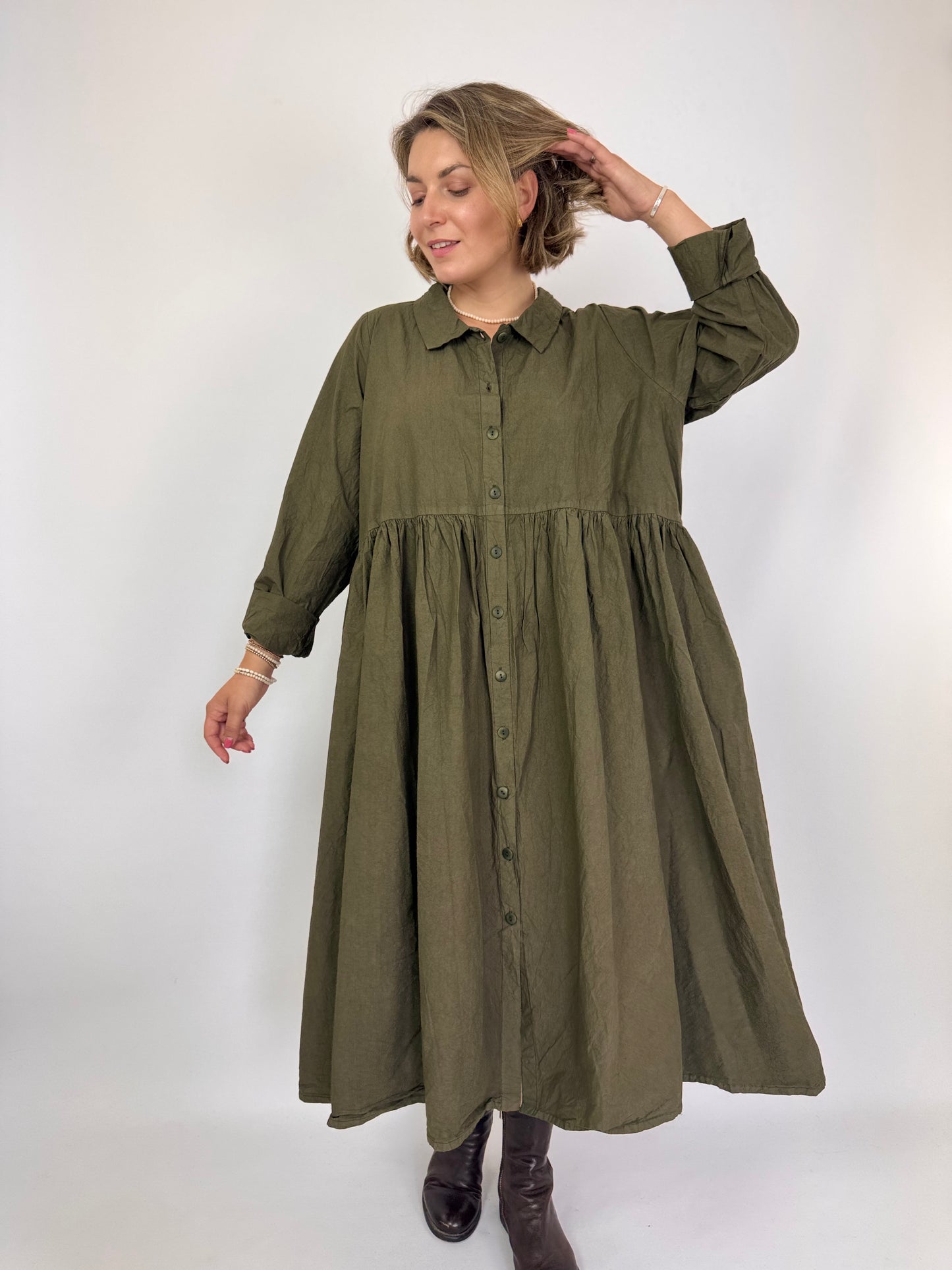 Privatsachen Brüllook Coat Dress Lorbeer