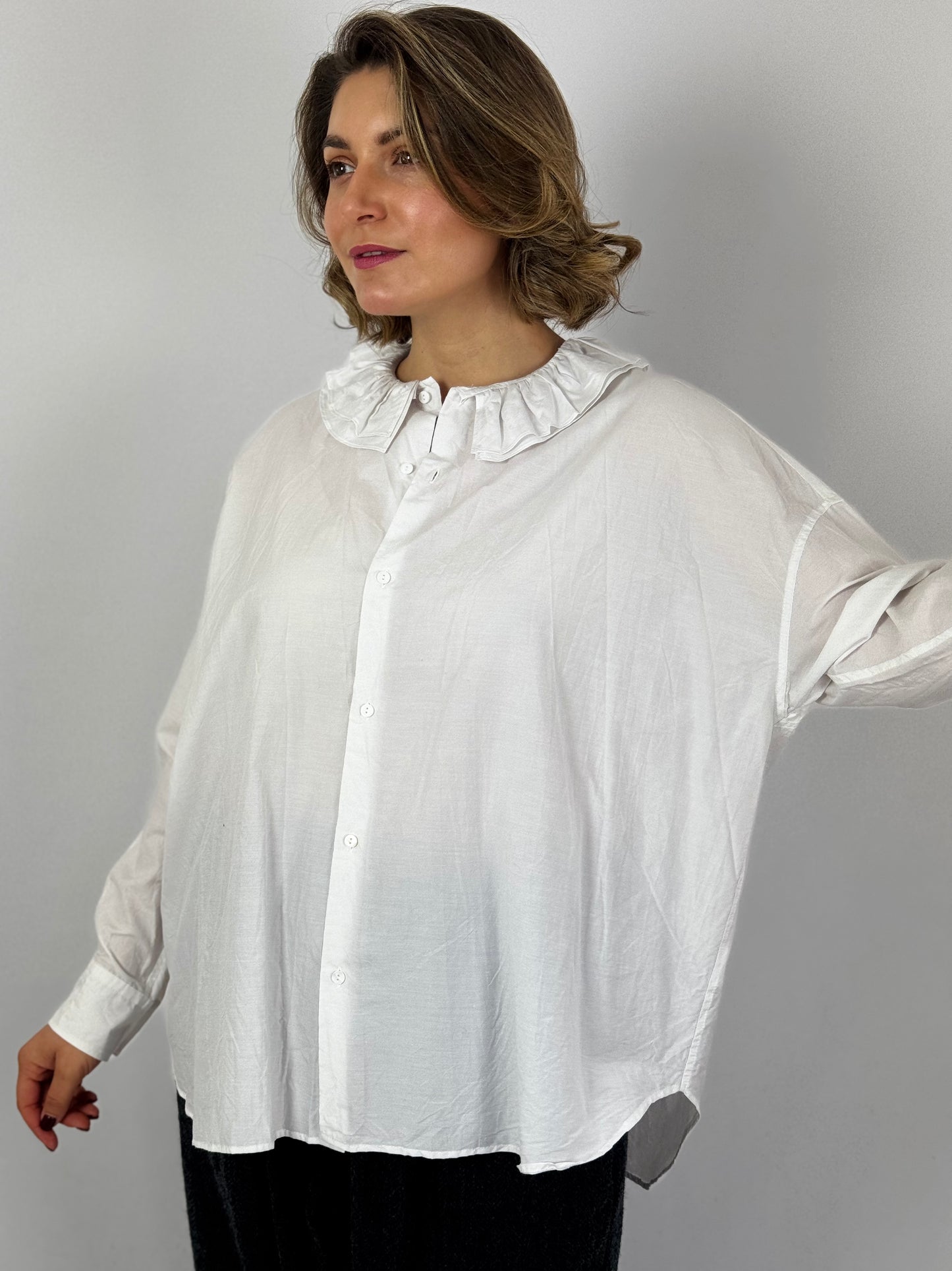 TouJours Baggy Shirt Smoke White