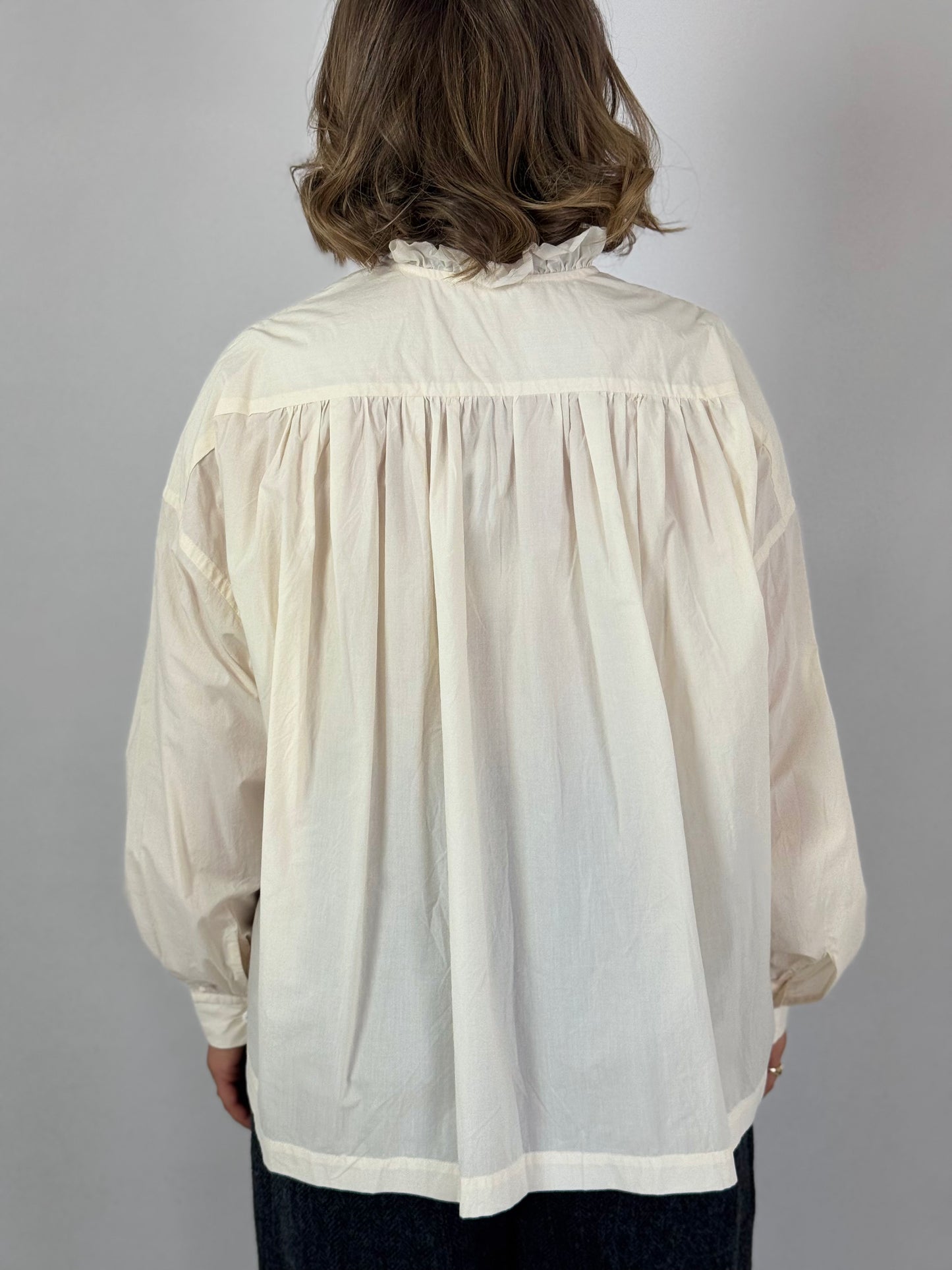TouJours Pin Tuck Shirt Ivory