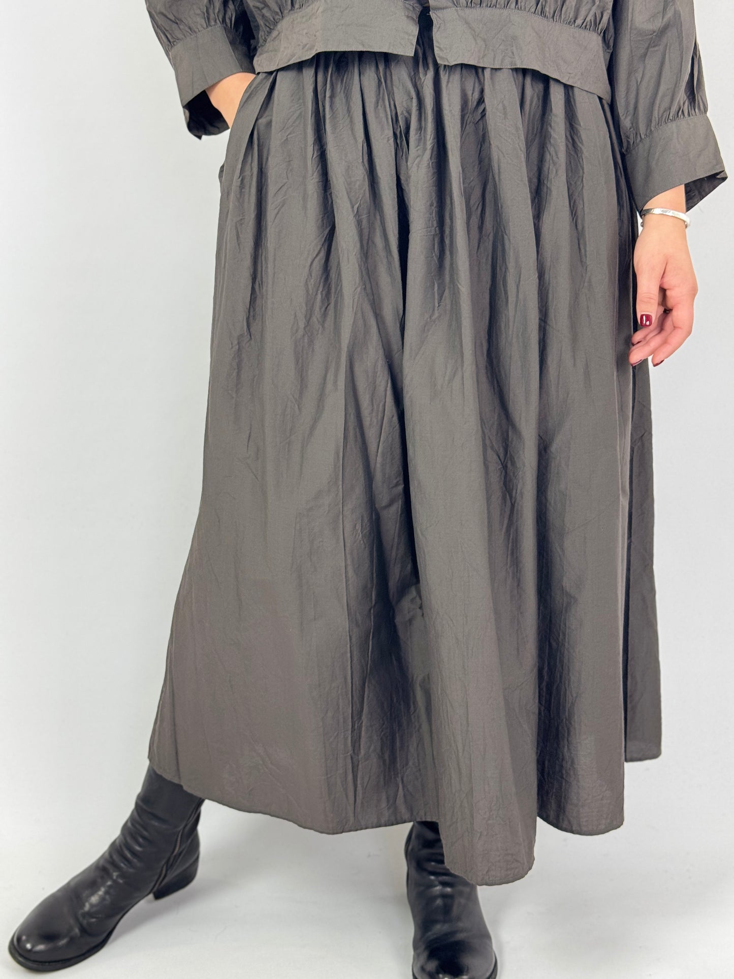 TouJours Maxi Skirt Charcoal Brown