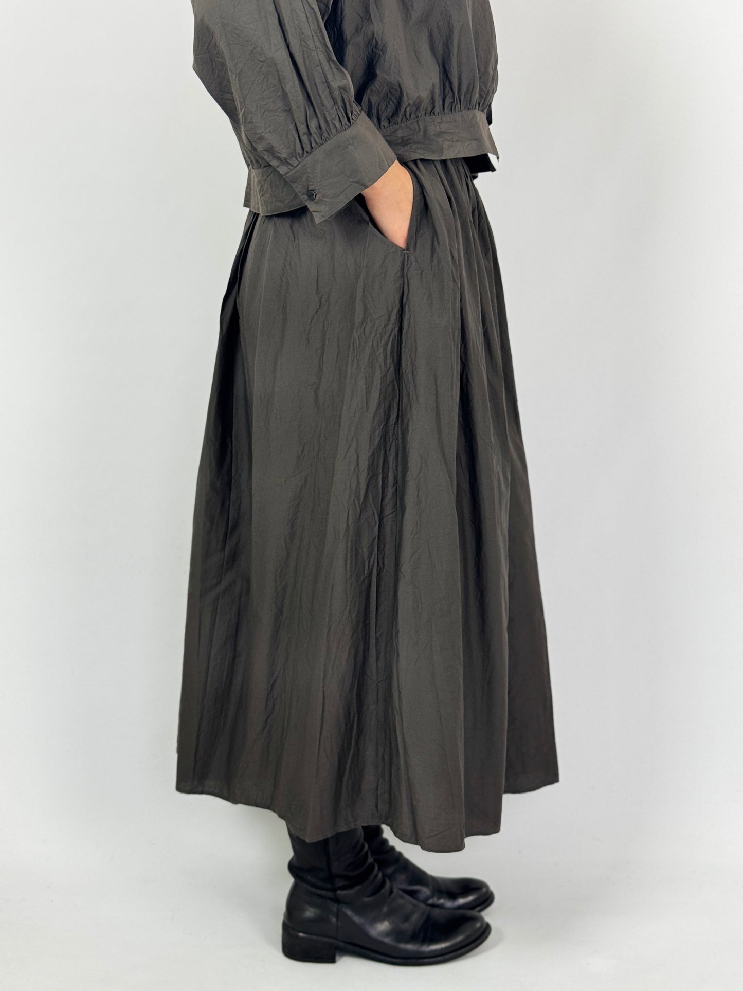 TouJours Maxi Skirt Charcoal Brown