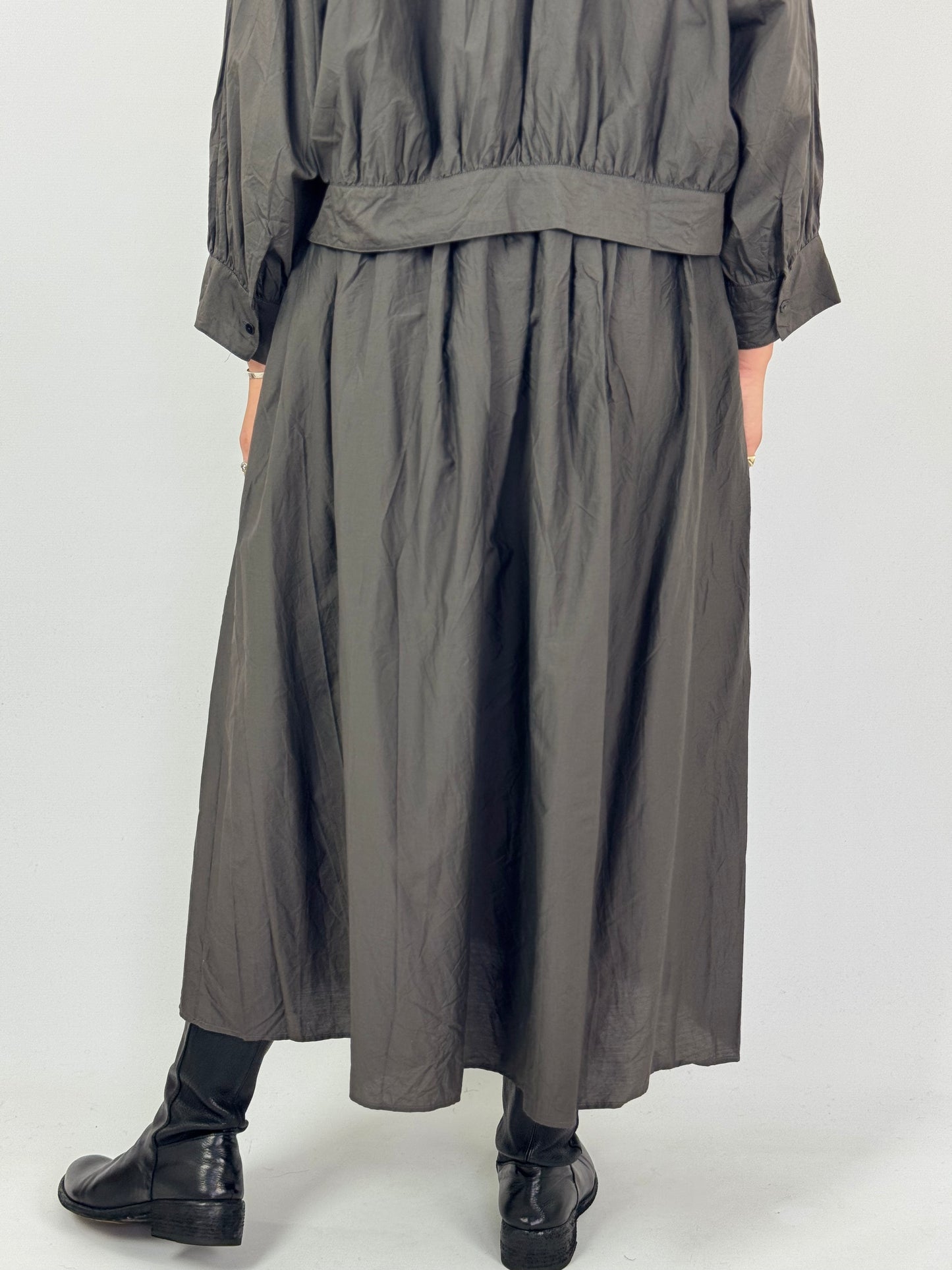 TouJours Maxi Skirt Charcoal Brown