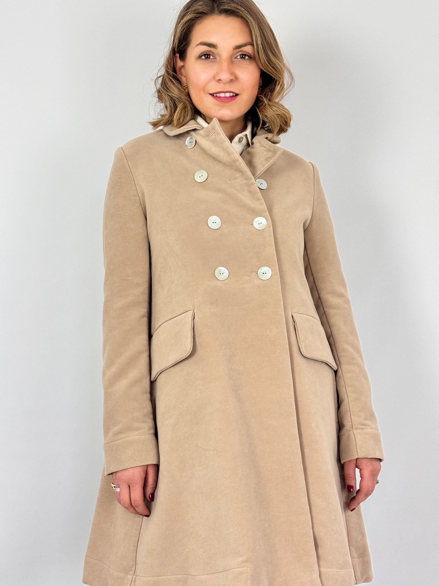 Officinae Double Breasted Coat Beige