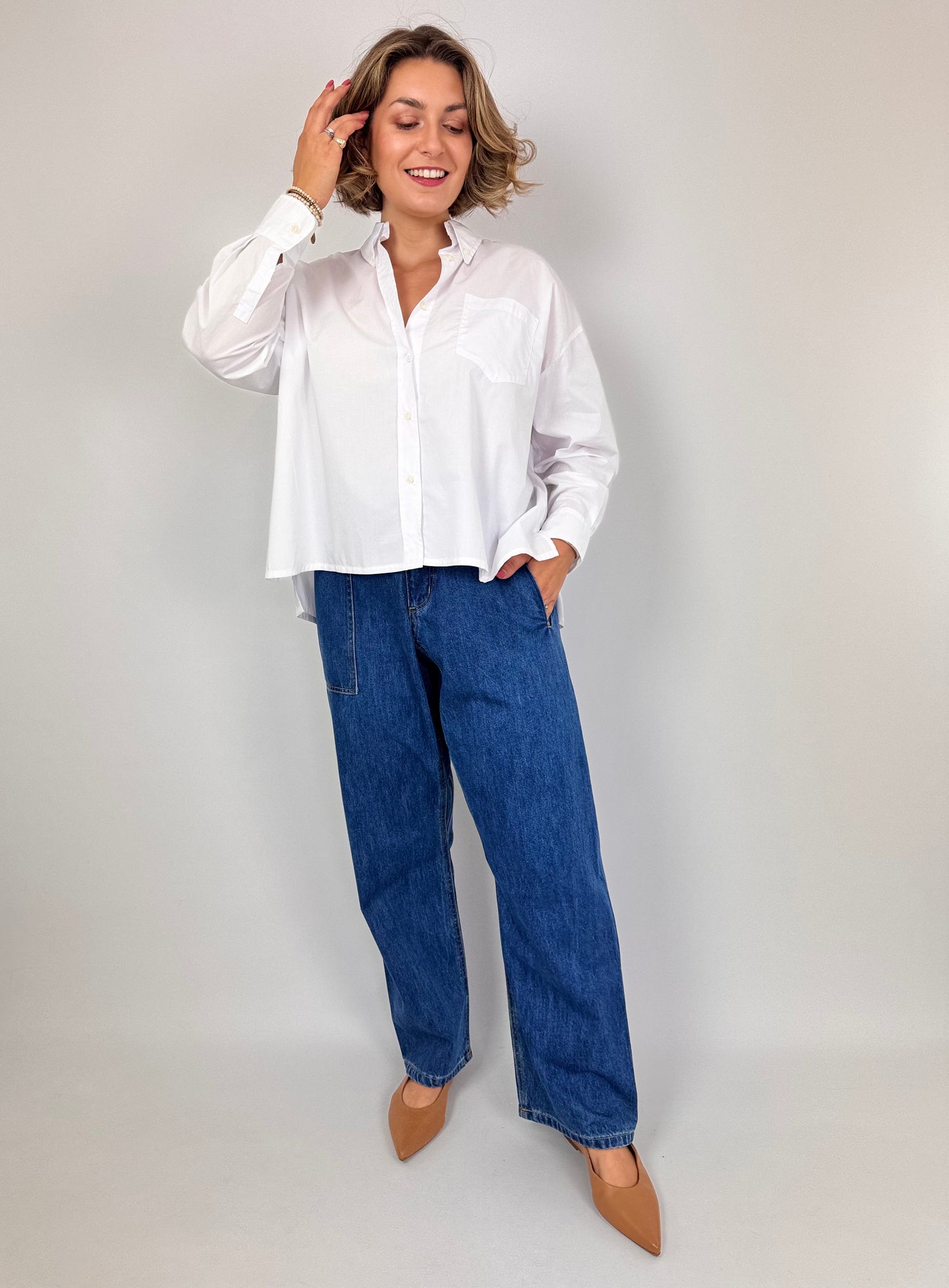 Vic & Bert Elizabeth Shirt White