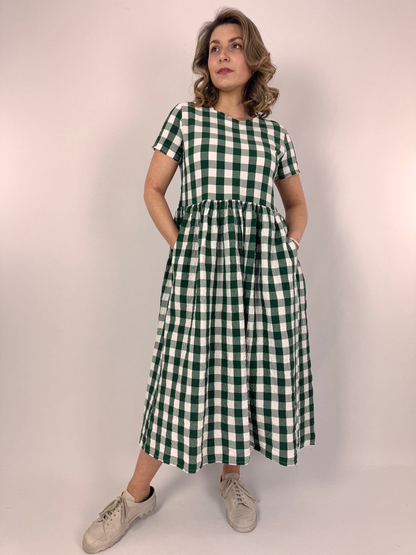 Hannoh Wessel Demi Dress Green Check