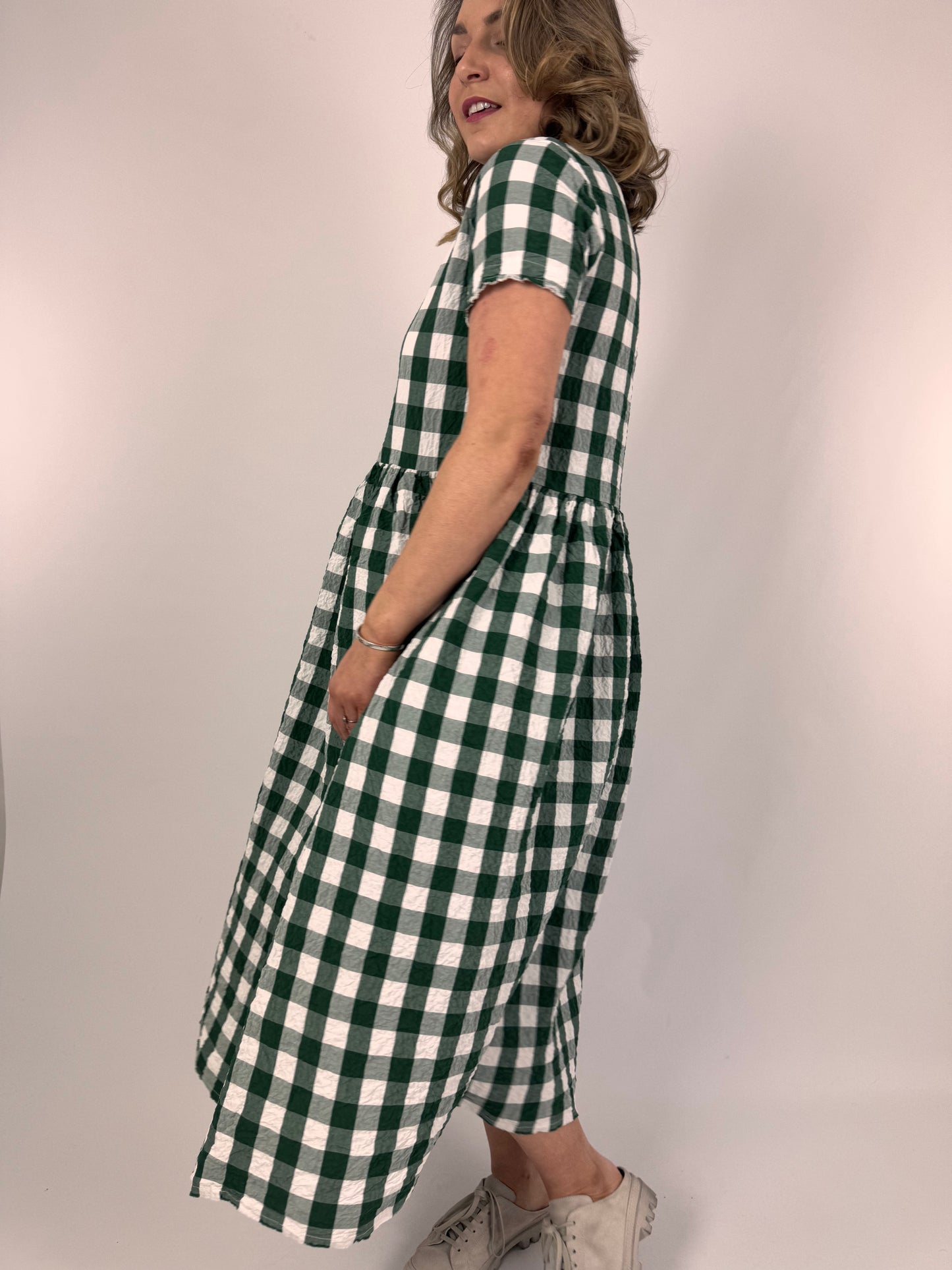 Hannoh Wessel Demi Dress Green Check
