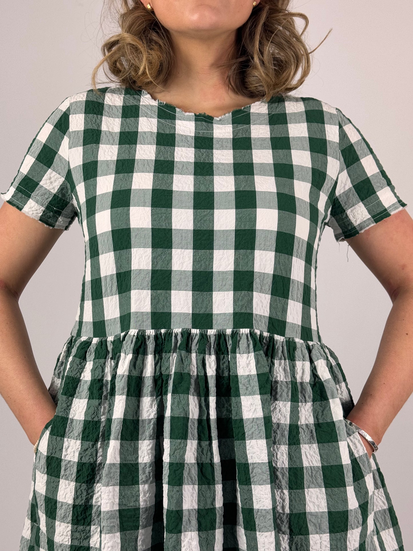 Hannoh Wessel Demi Dress Green Check