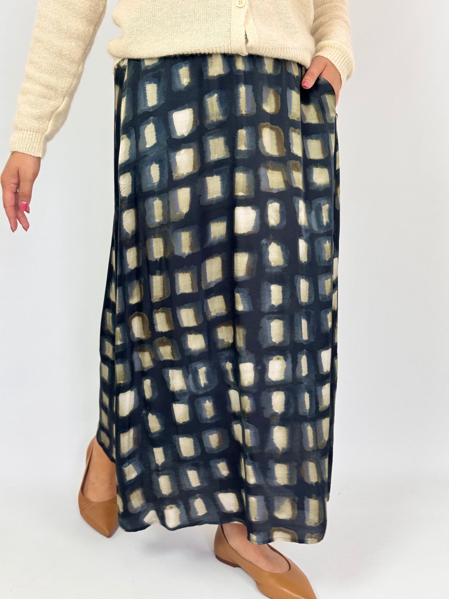 Diega Jabo Skirt Grey/Ecru