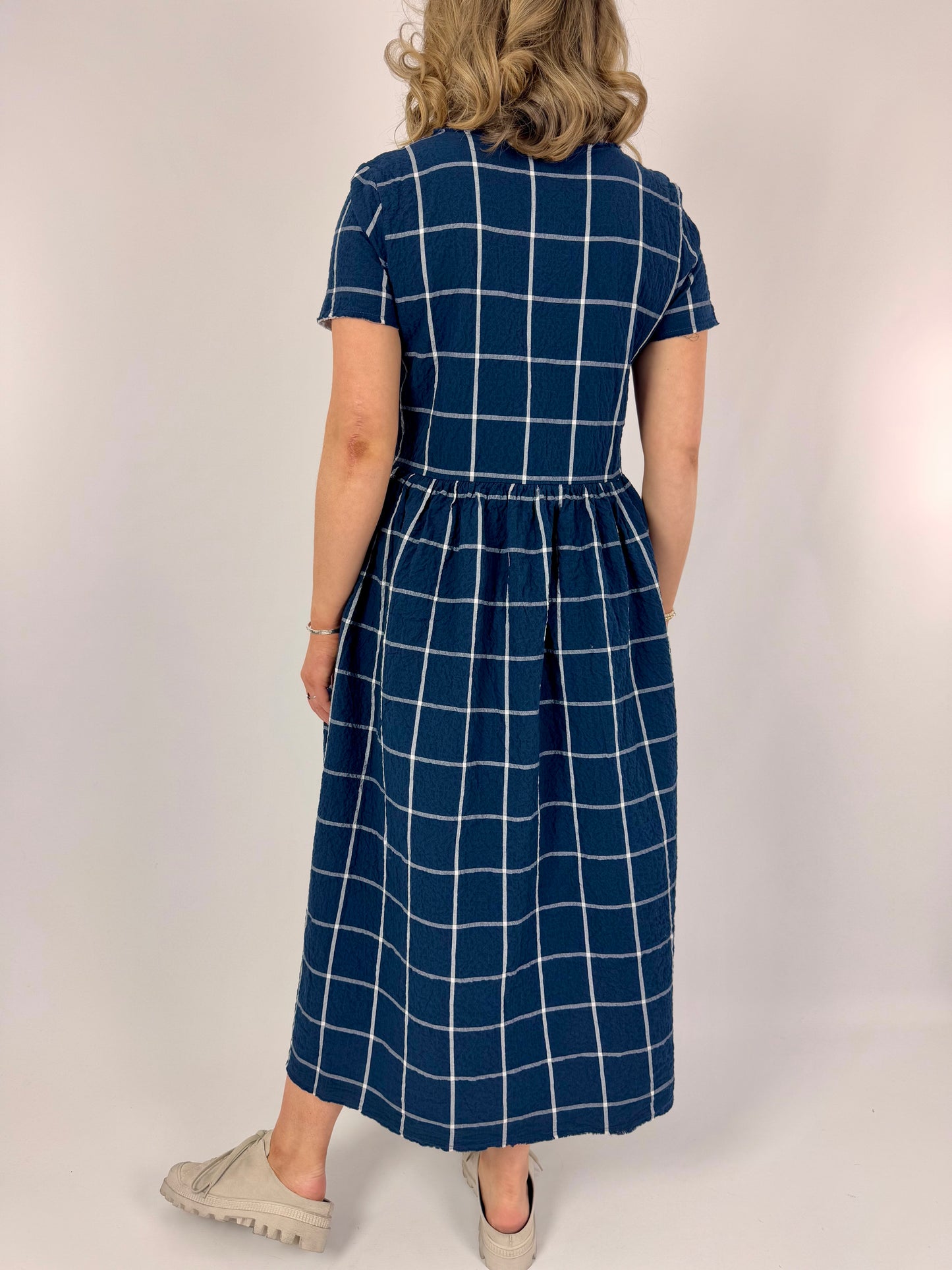 Hannoh Wessel Demi Dress Navy Check