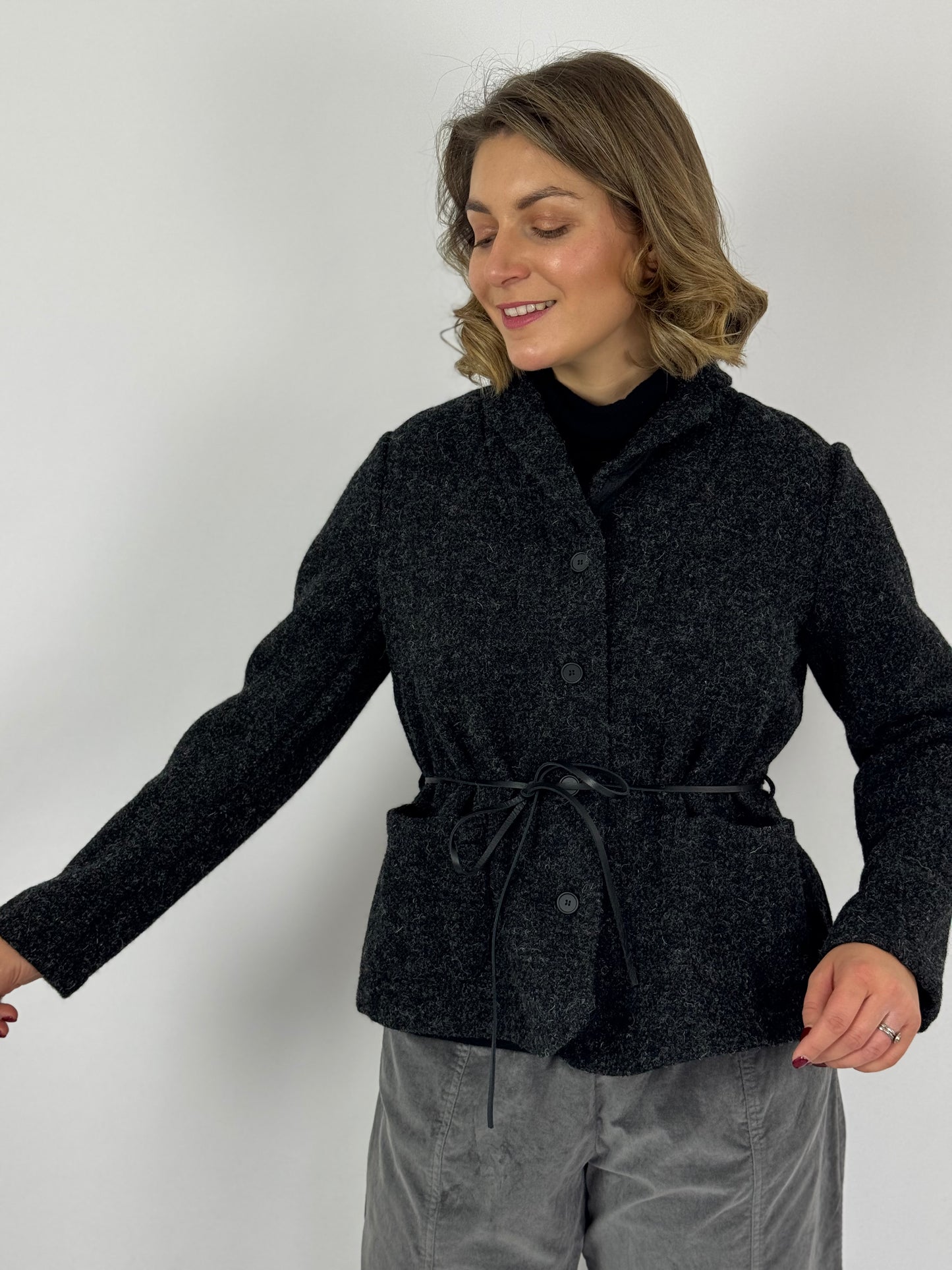 Manuelle Guibal 6942 Tweedy Jacket Graphite