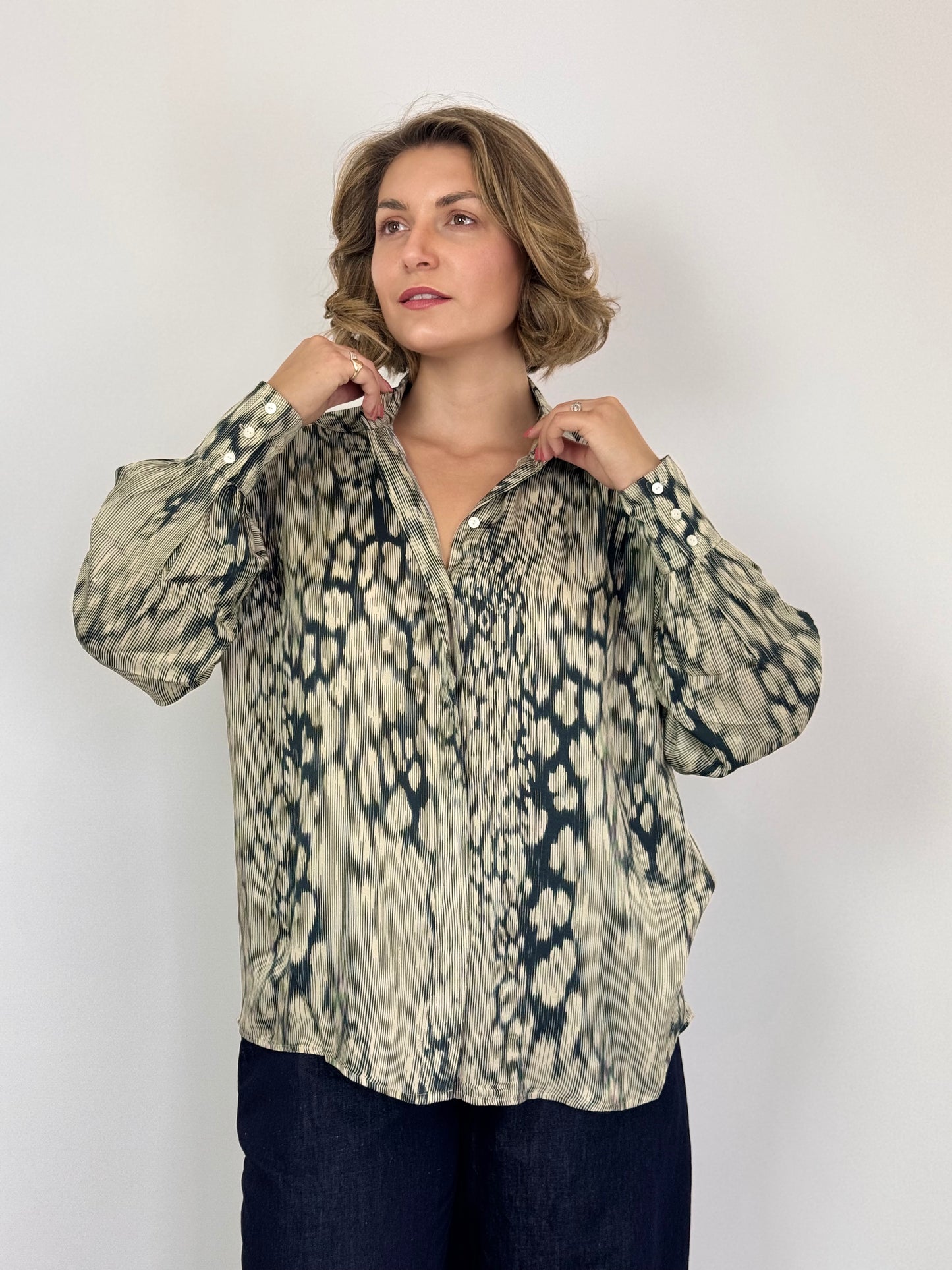 Diega Carina Blouse Ecru Marine
