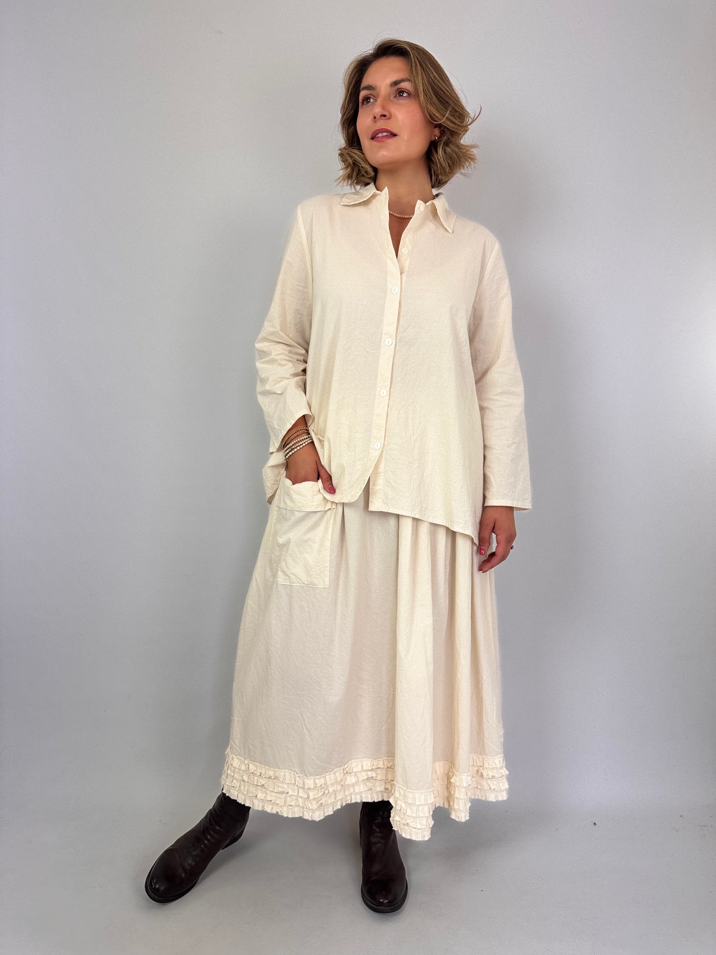 Barbara Lang LEI XXIII Skirt Ecru