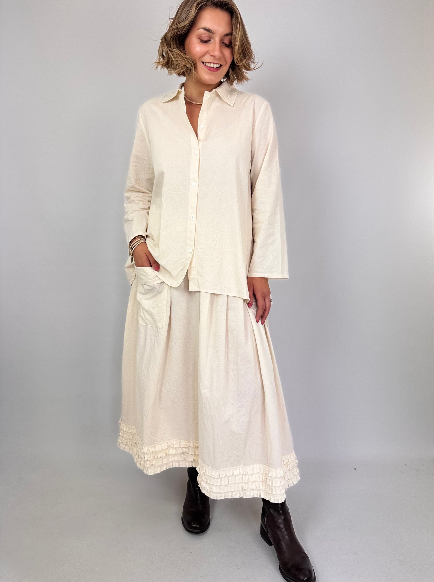 Barbara Lang LEI XXIII Skirt Ecru