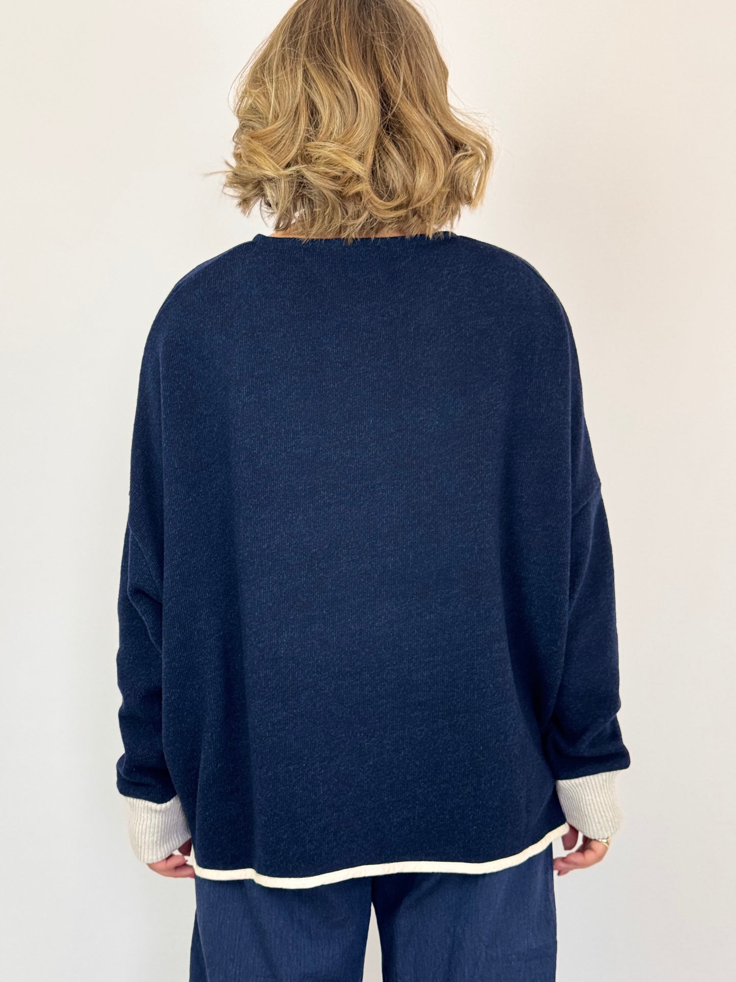 Barbara Lang NIE V Jumper Navy