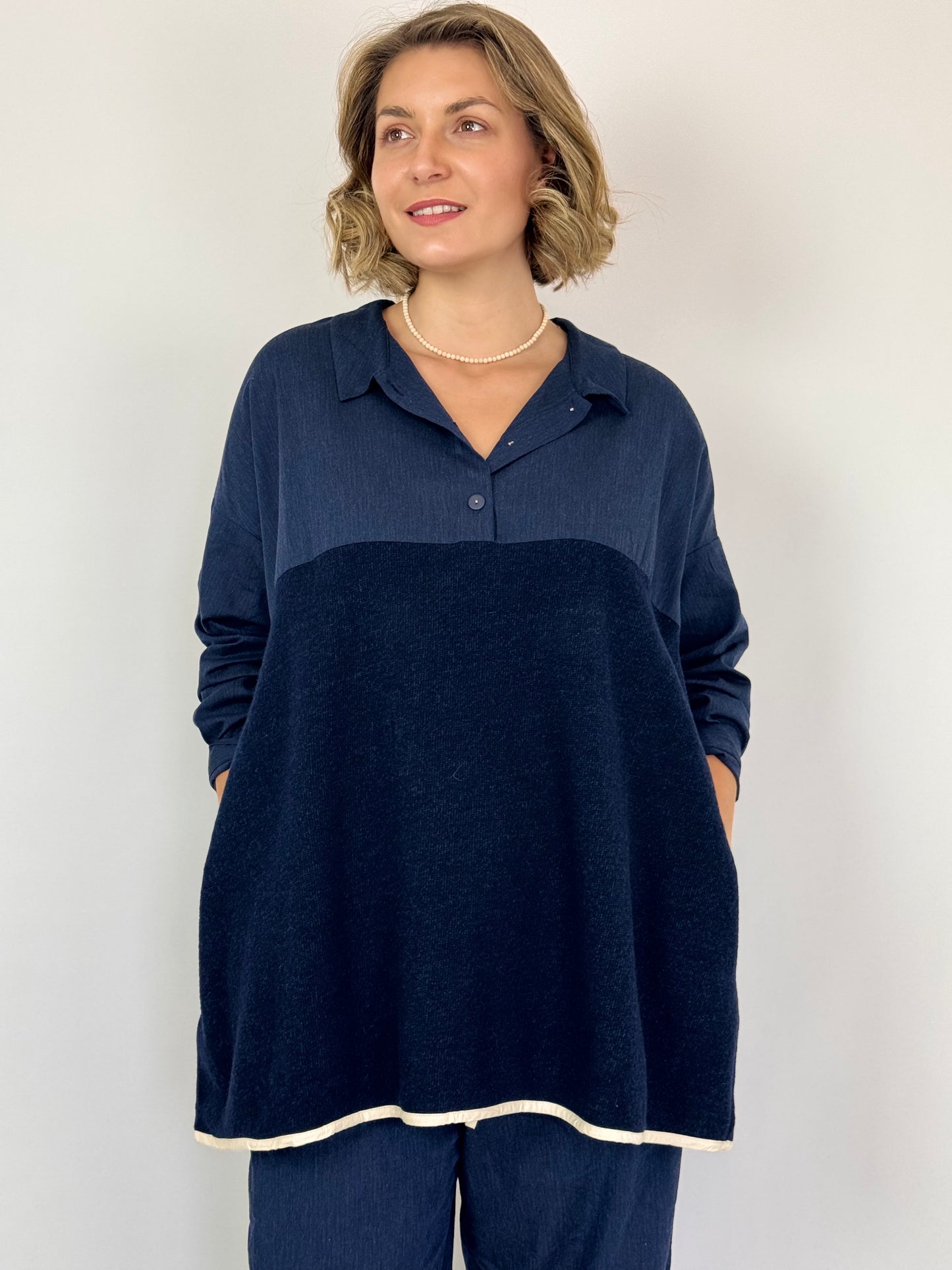 Barbara Lang MIX VI Jumper Navy