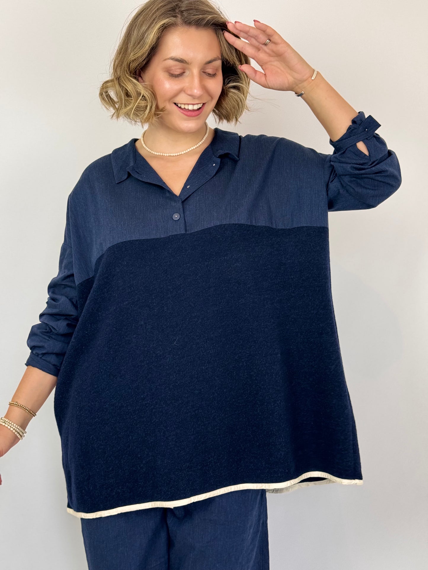 Barbara Lang MIX VI Jumper Navy
