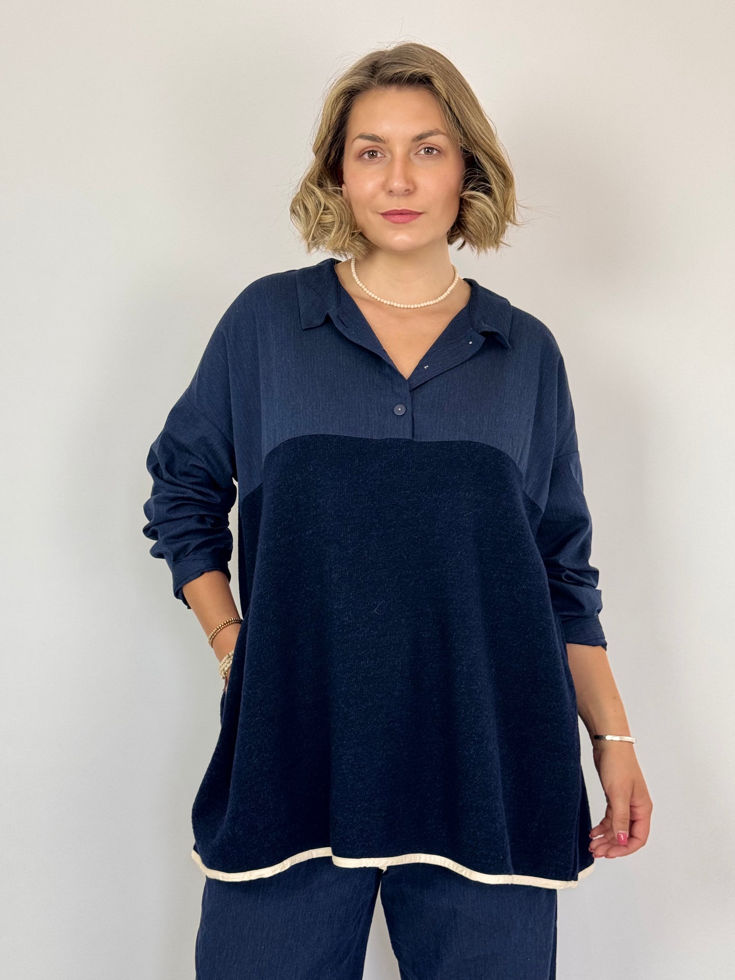 Barbara Lang MIX VI Jumper Navy