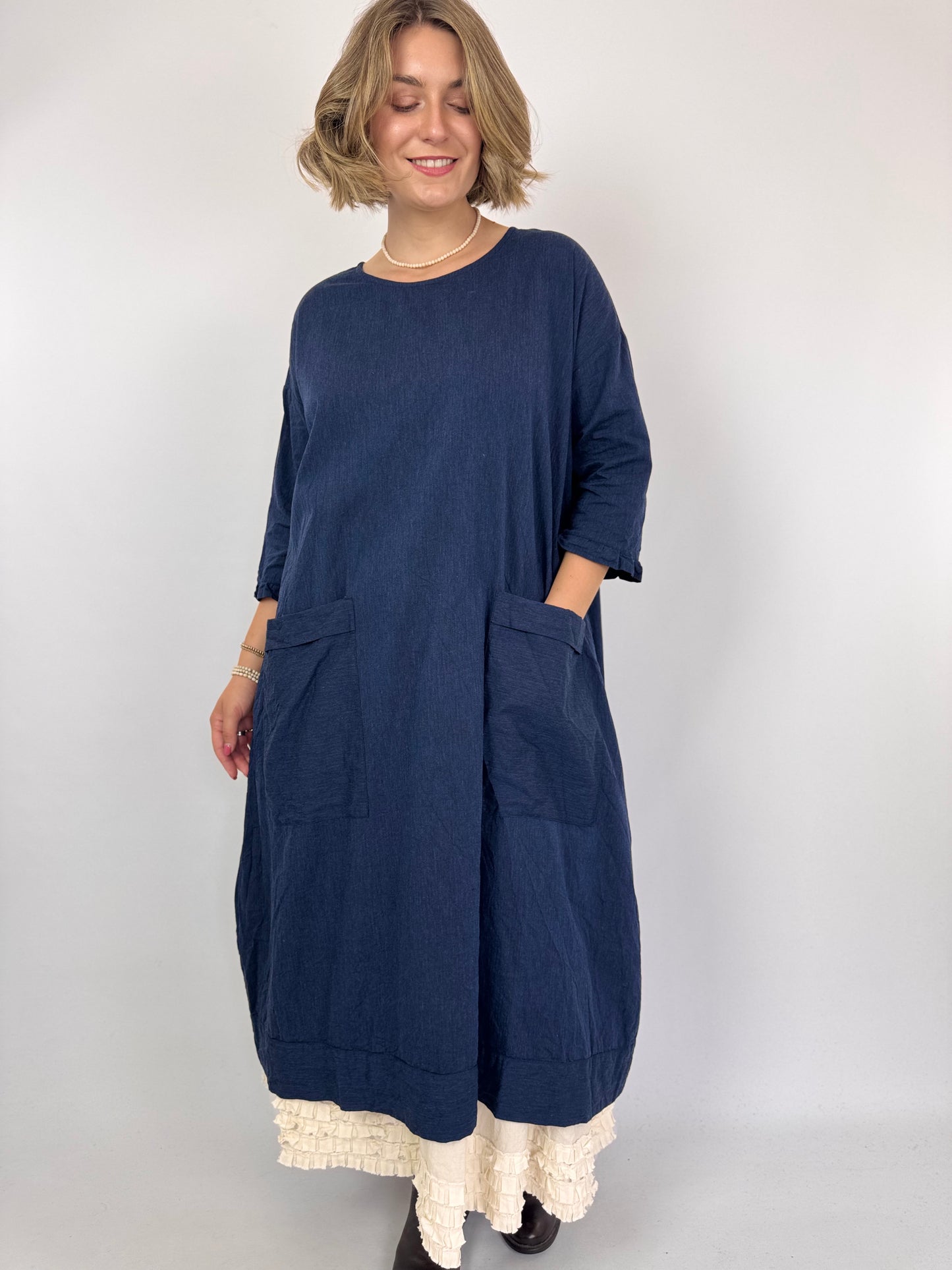 Barbara Lang ORO XII Dress Navy