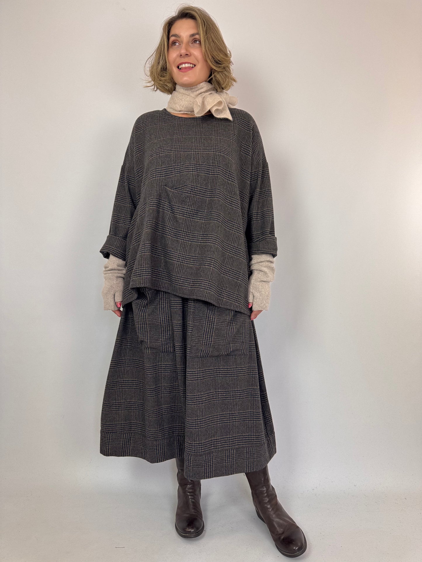 Barbara Lang NAM XXII Skirt Brown Tartan