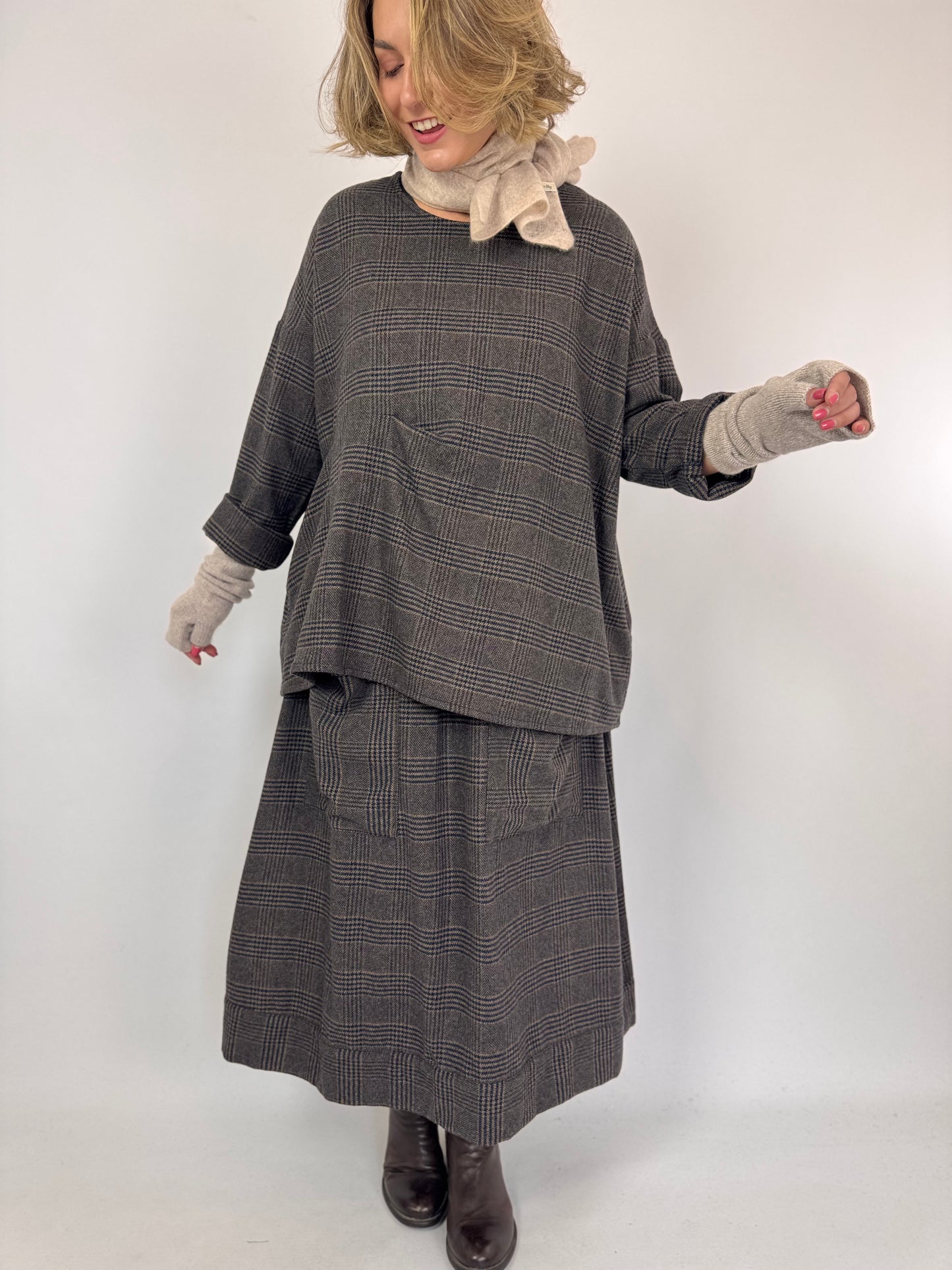 Barbara Lang NAM XXII Skirt Brown Tartan