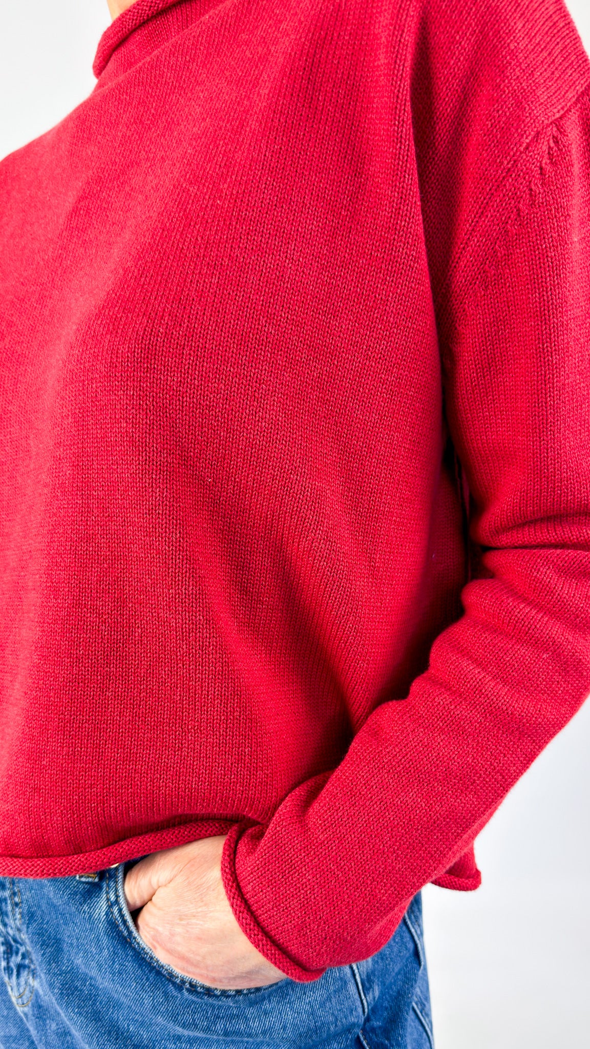 Cordelia James Pea Cotton Jumper Red