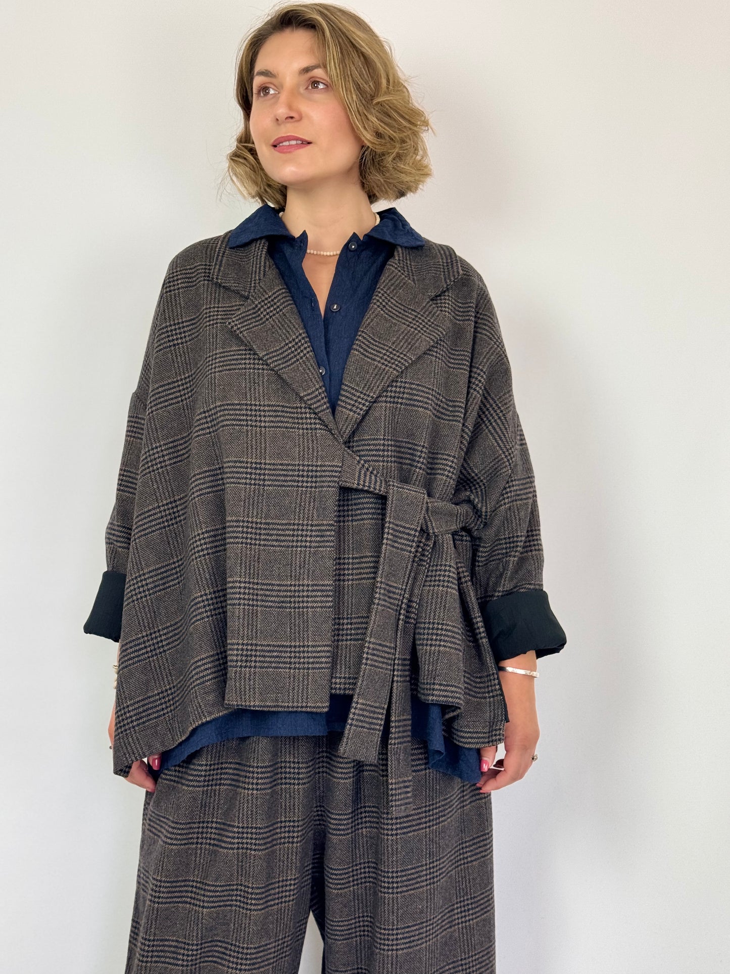 Barbara Lang NAM XXVIII Jacket Brown Tartan