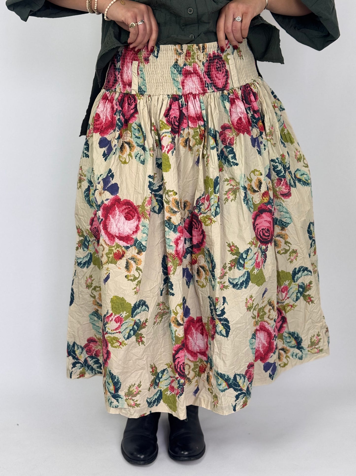 Ewa i Walla Lien Skirt Flower