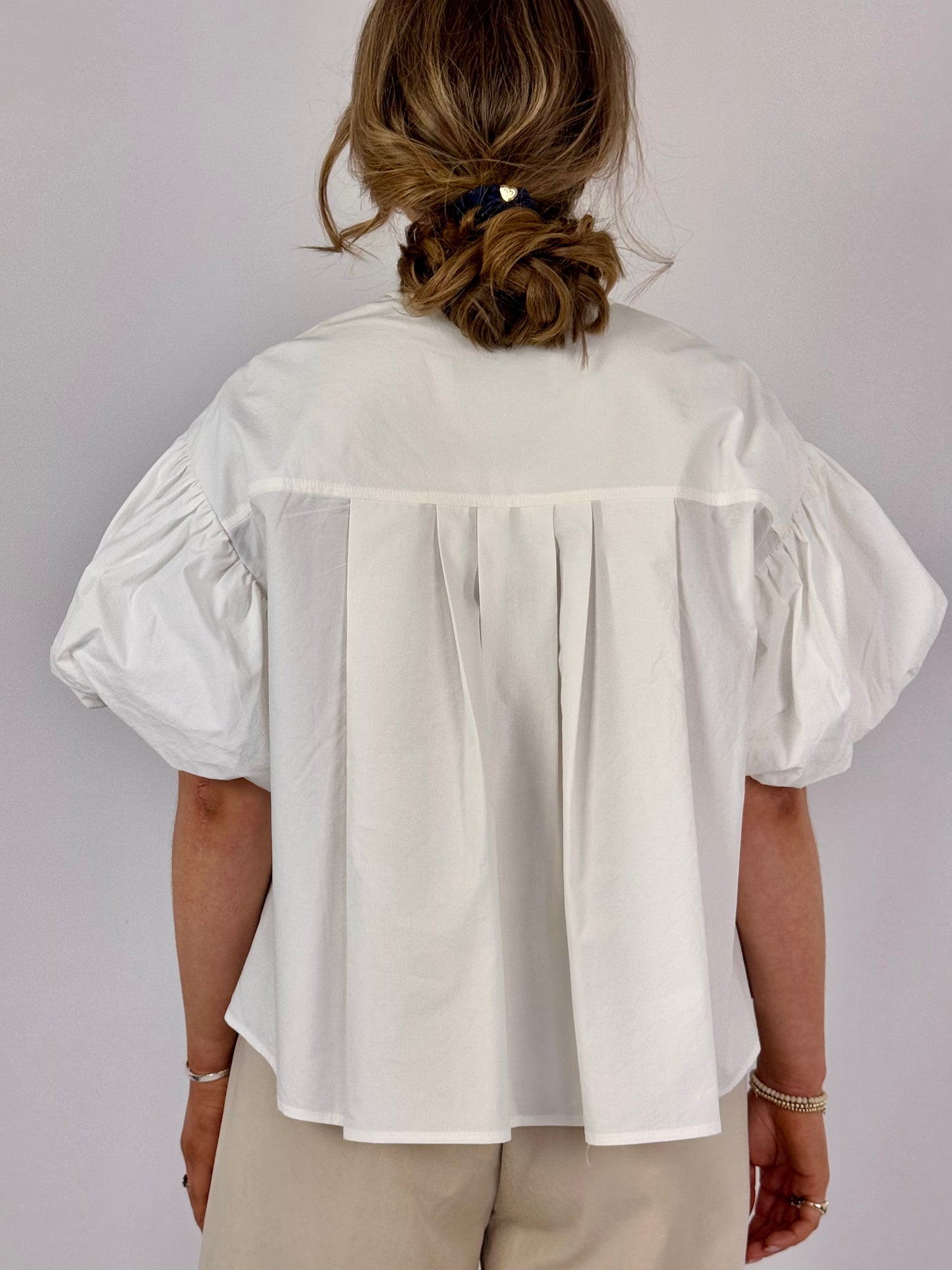 Emin & Paul Volume Blouse White