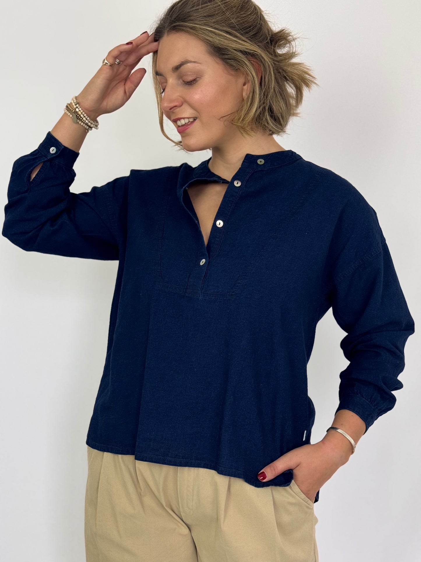 Beatriz Furest Alma Blouse Denim