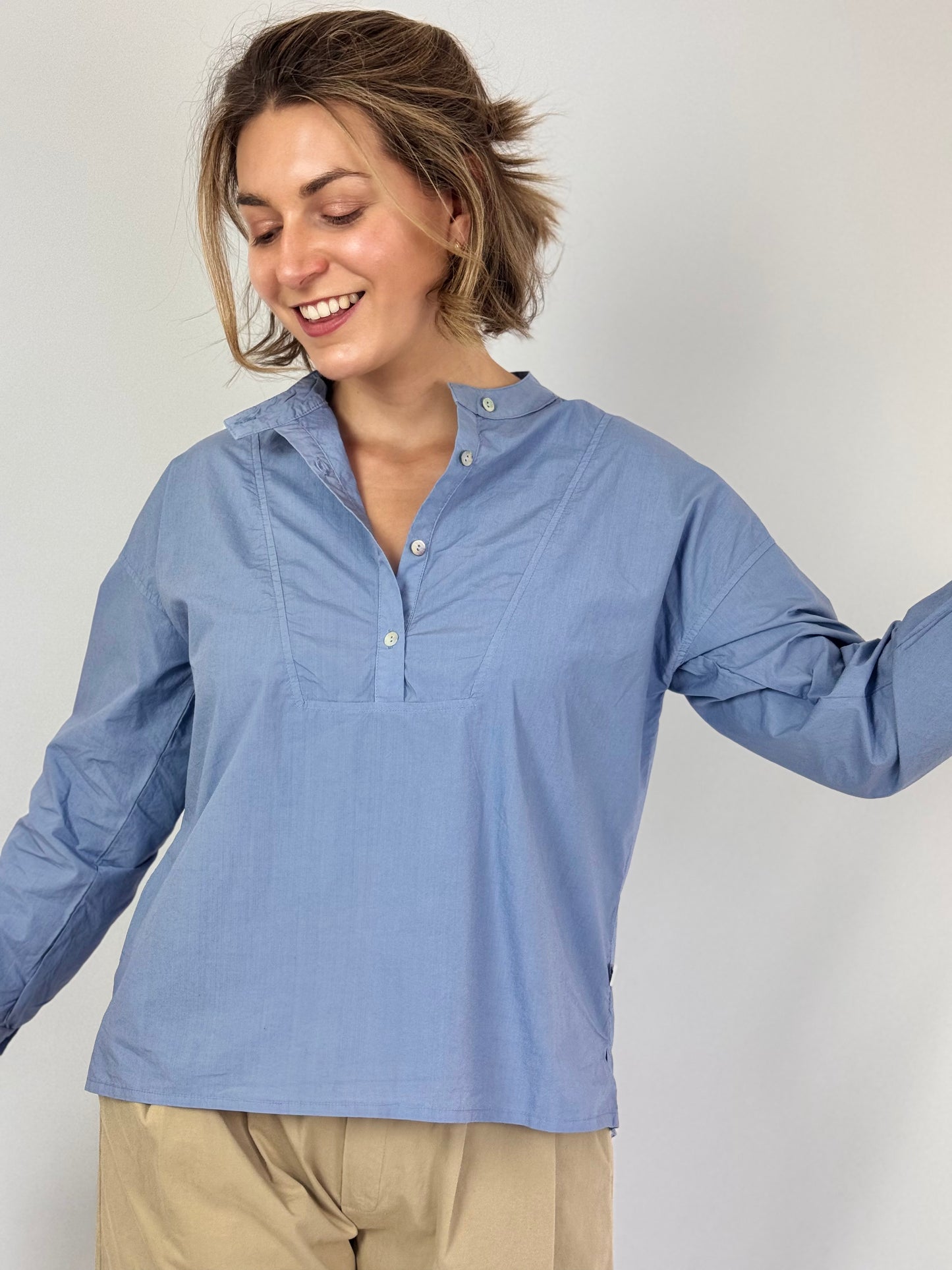 Beatriz Furest Alma Blouse Sky
