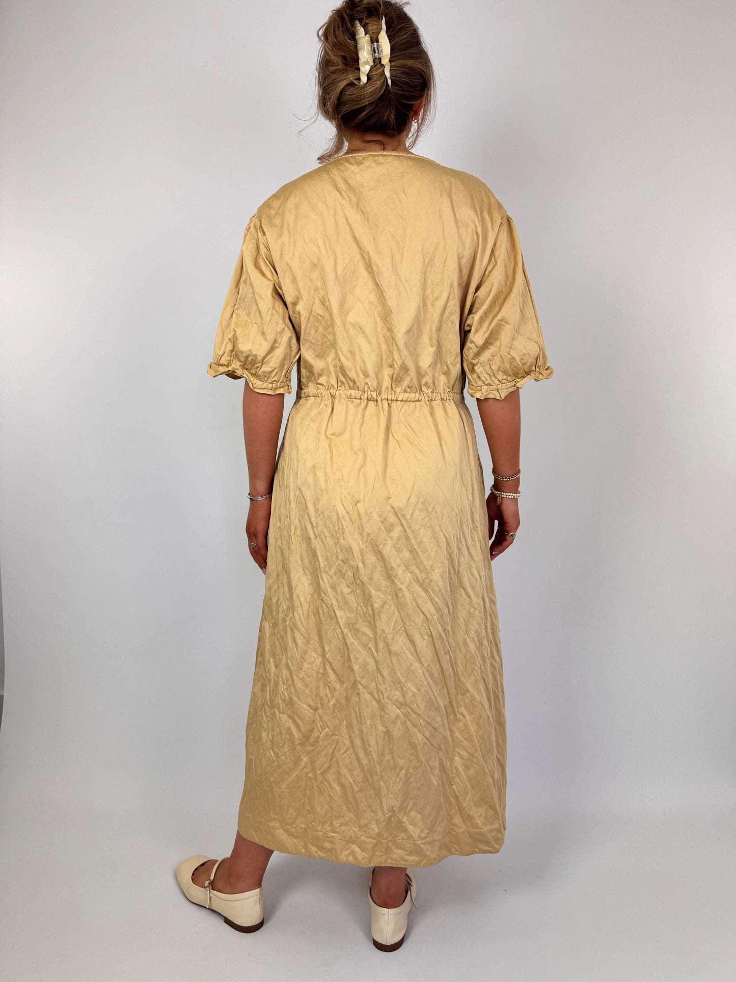Sula Yoke Dress Biscotti