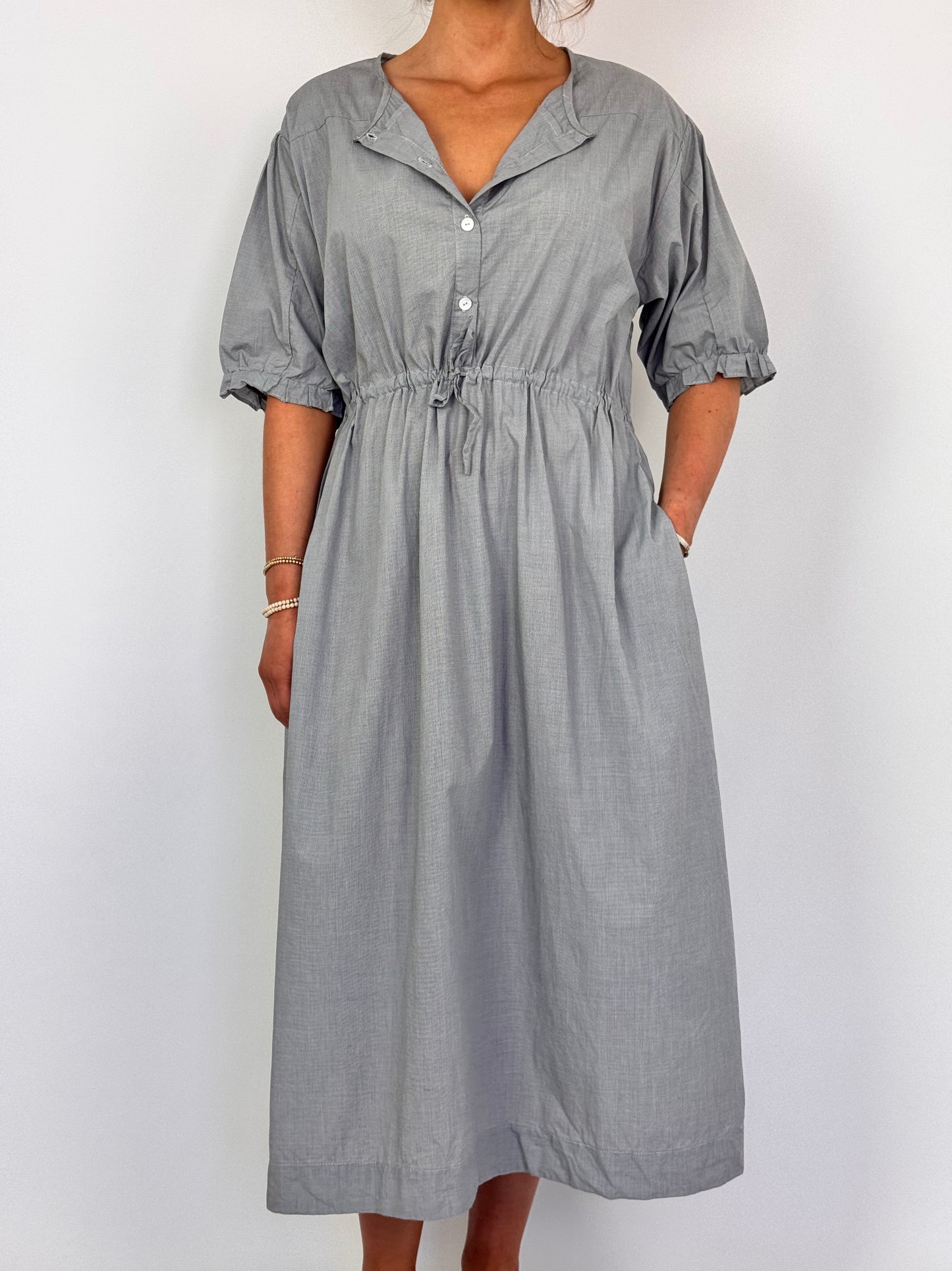 Sula Yoke Dress Navy