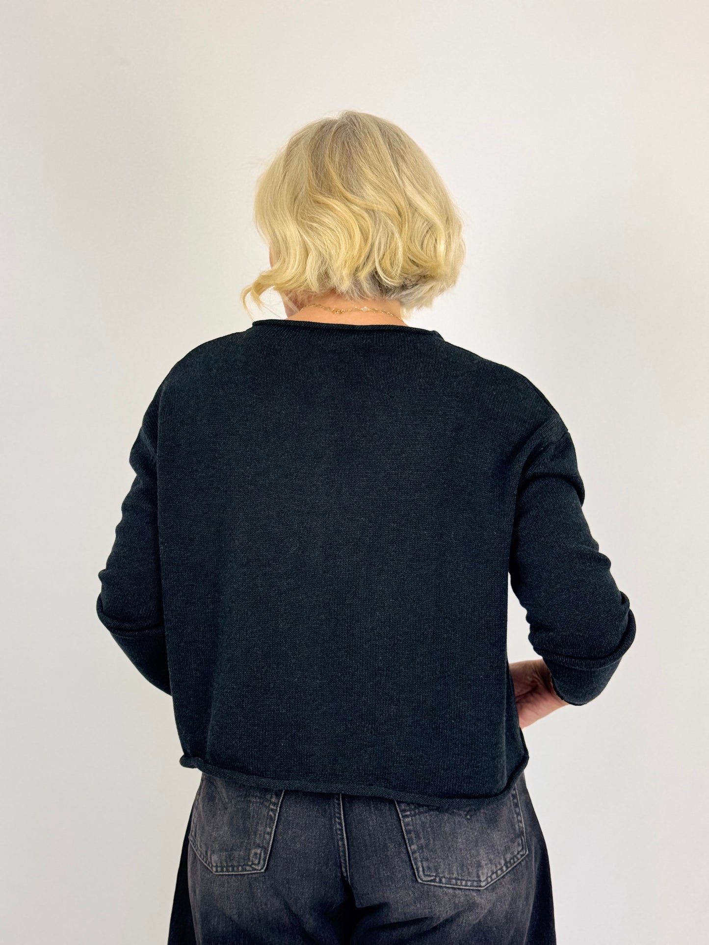 Cordelia James Gani Cardigan Black Marl